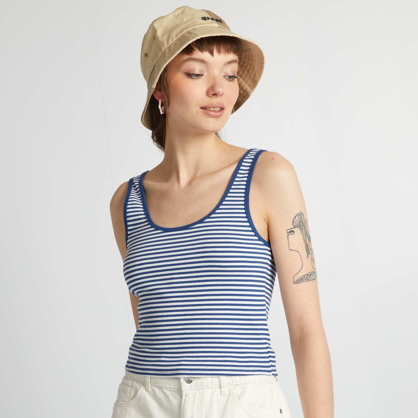 D bardeur cropped Bleu