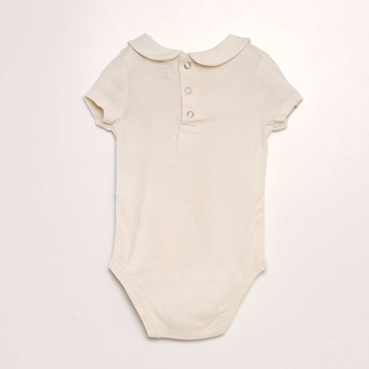 Body col claudine en coton Beige