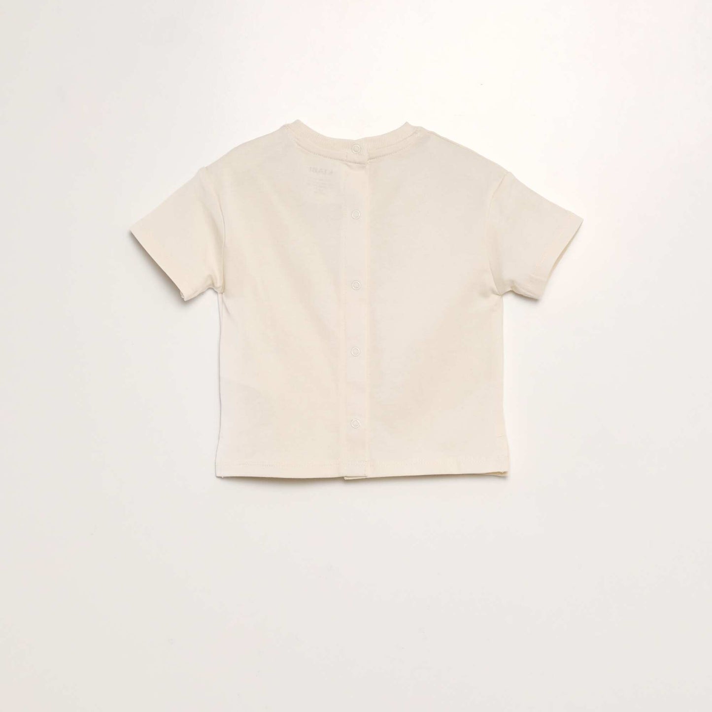 T-shirt en coton pressionn au dos Blanc