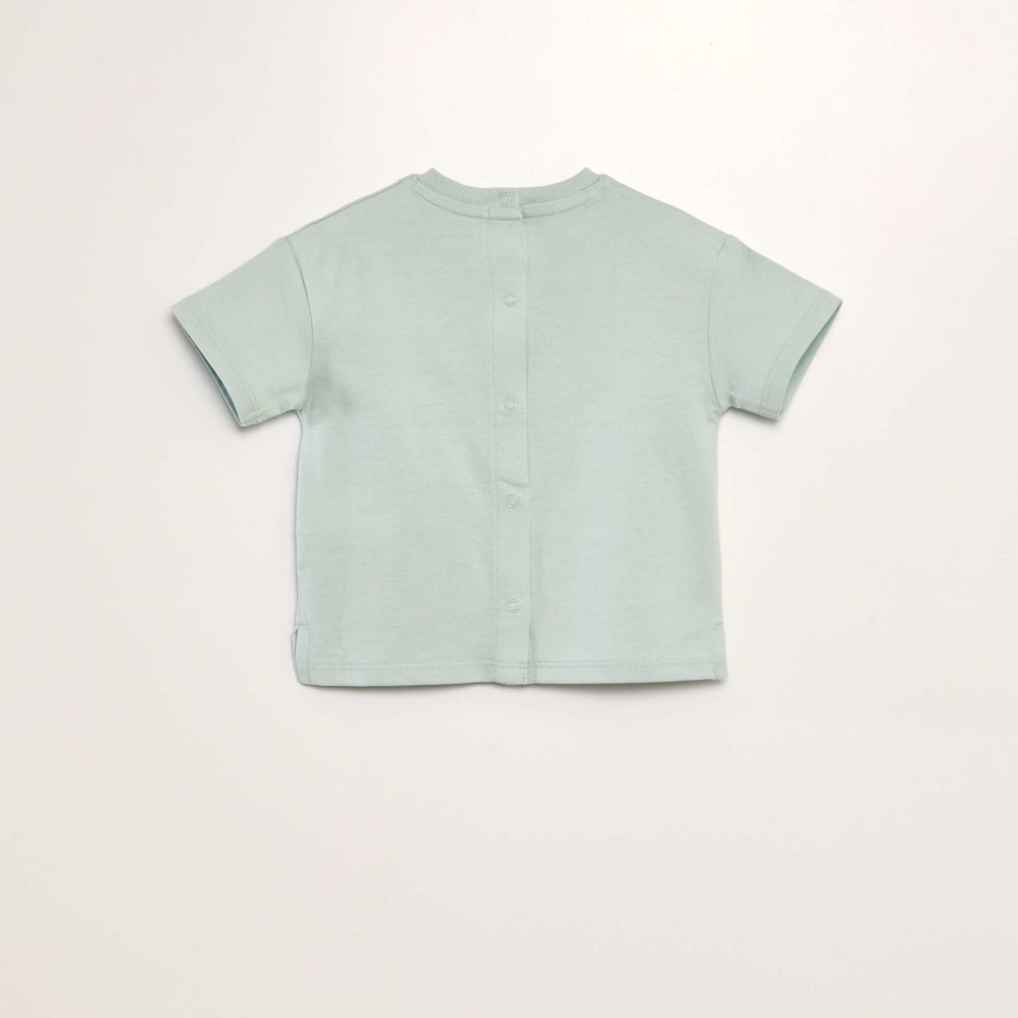 T-shirt en coton pressionn au dos bleu