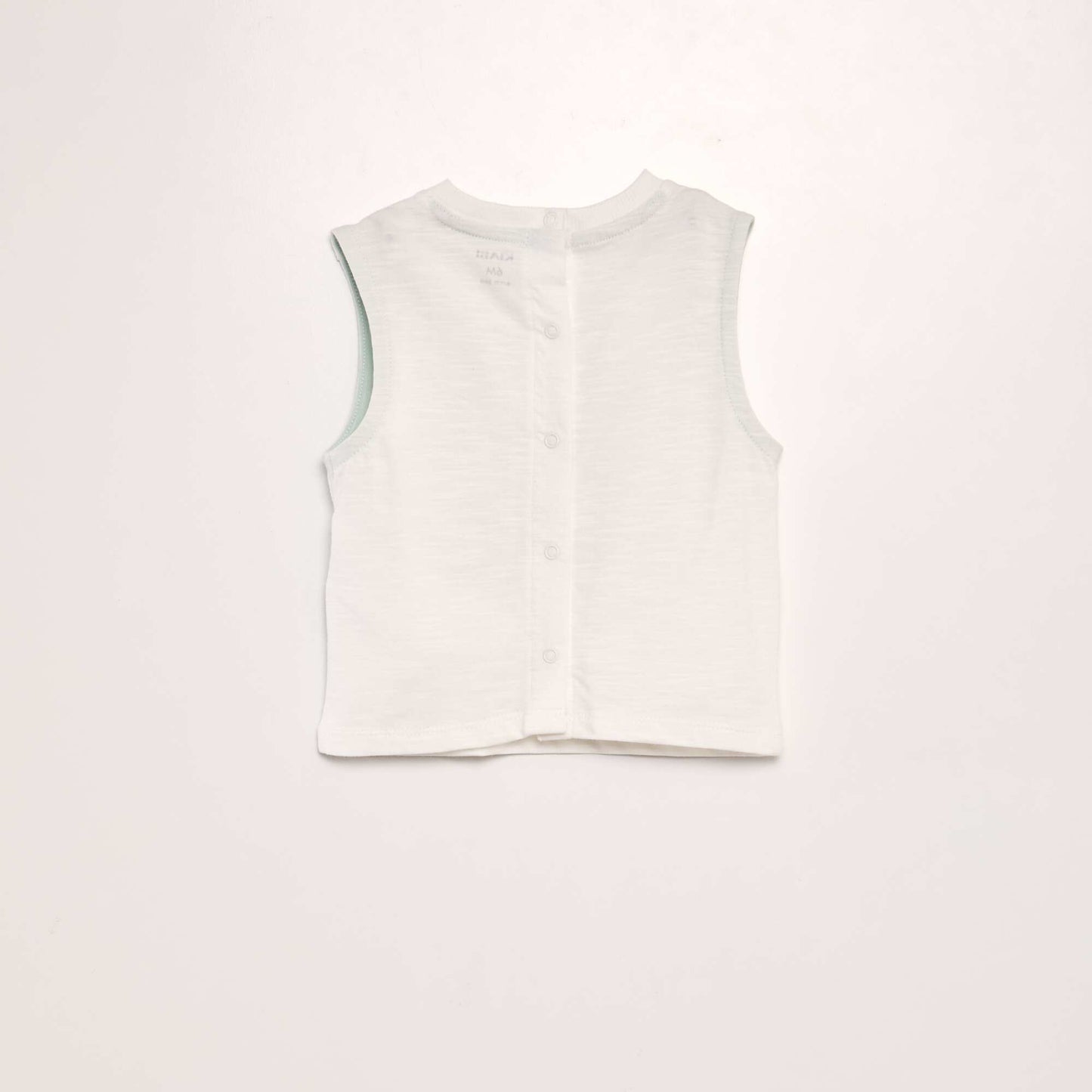 D bardeur en jersey avec ouverture boutons pressions au dos Blanc