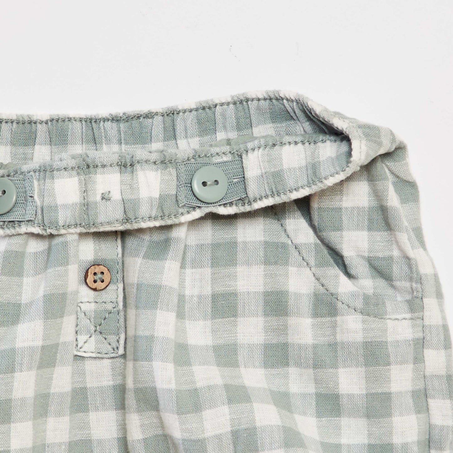 Short en lin m lang Vert