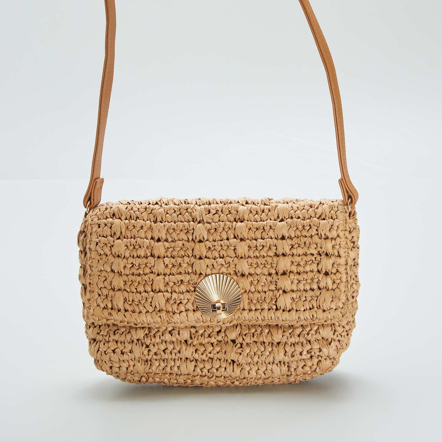 Pochette en paille Marron