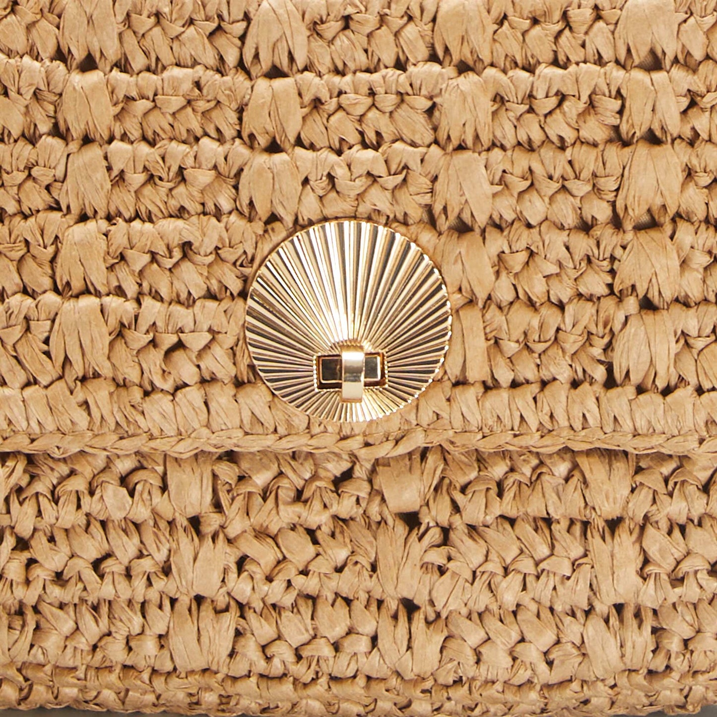 Pochette en paille Marron