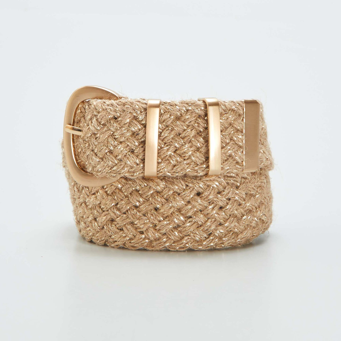 Ceinture en jute fil m tallis Beige