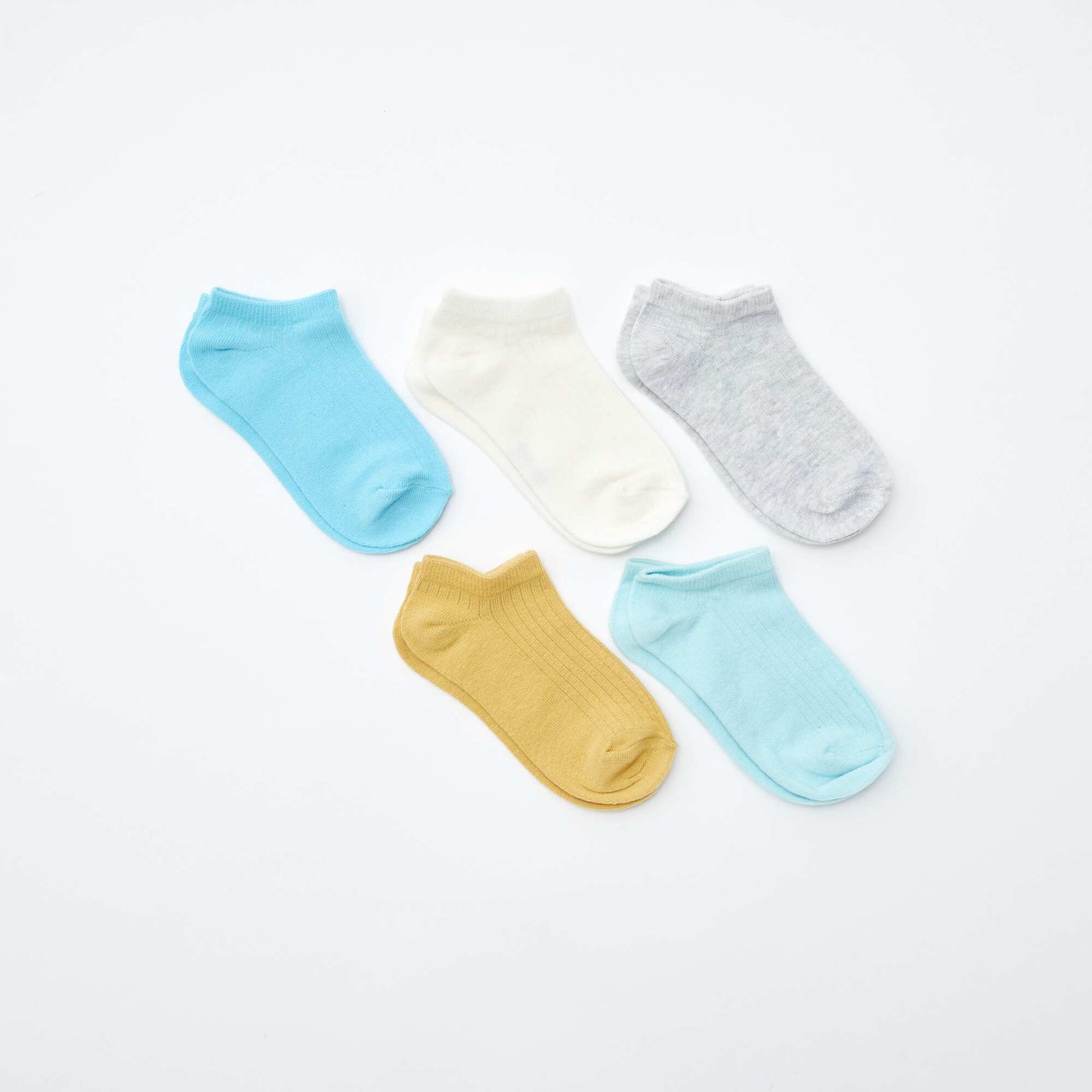 Lot de 5 chaussettes invisibles BLEU