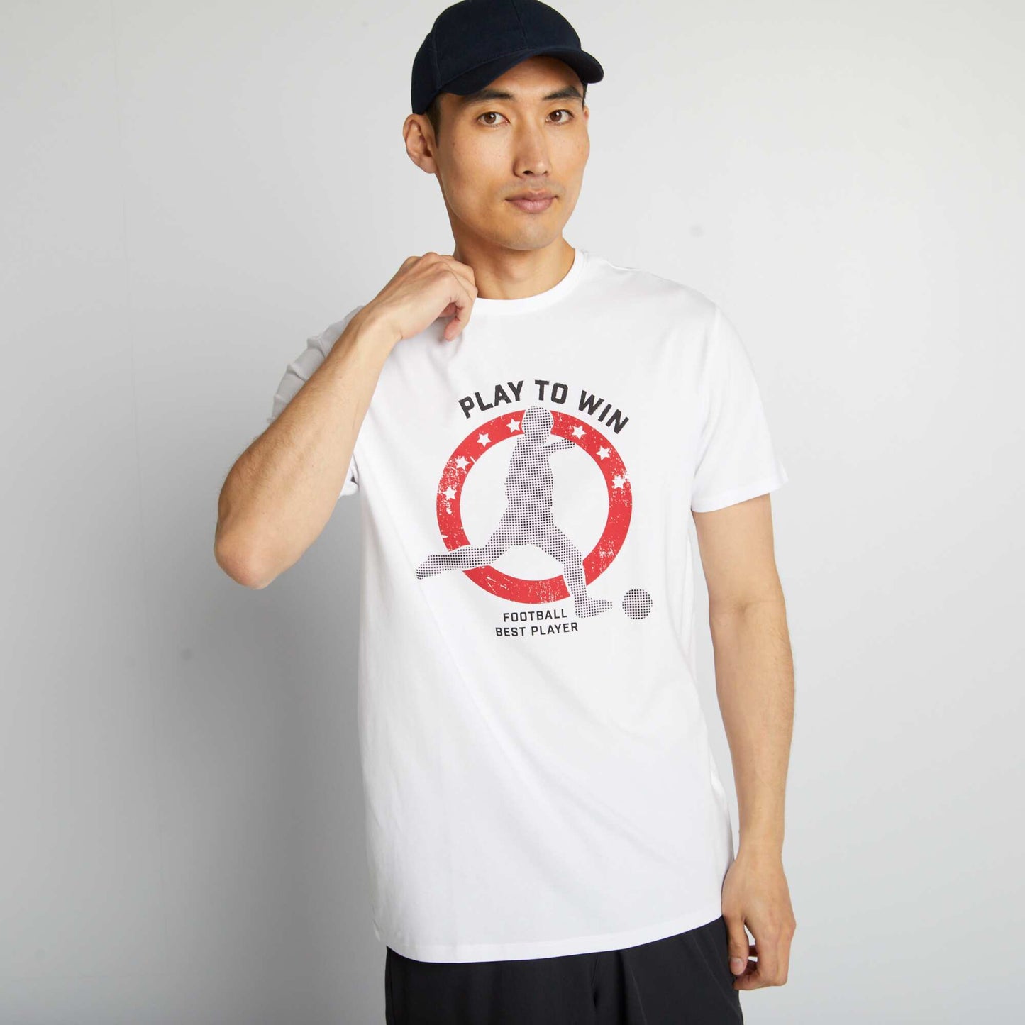 T-shirt en jersey avec imprim Blanc