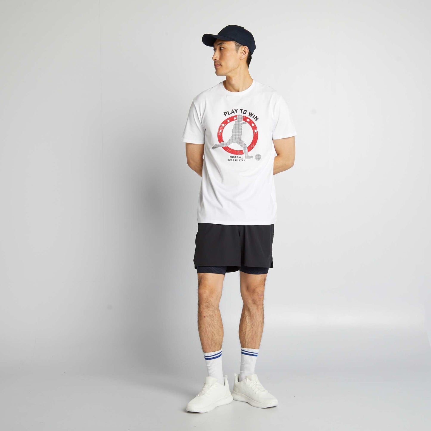 T-shirt en jersey avec imprim Blanc