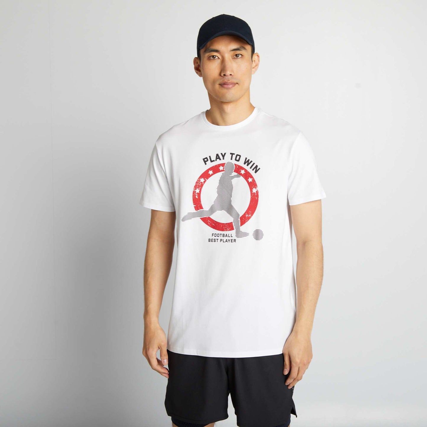 T-shirt en jersey avec imprim Blanc