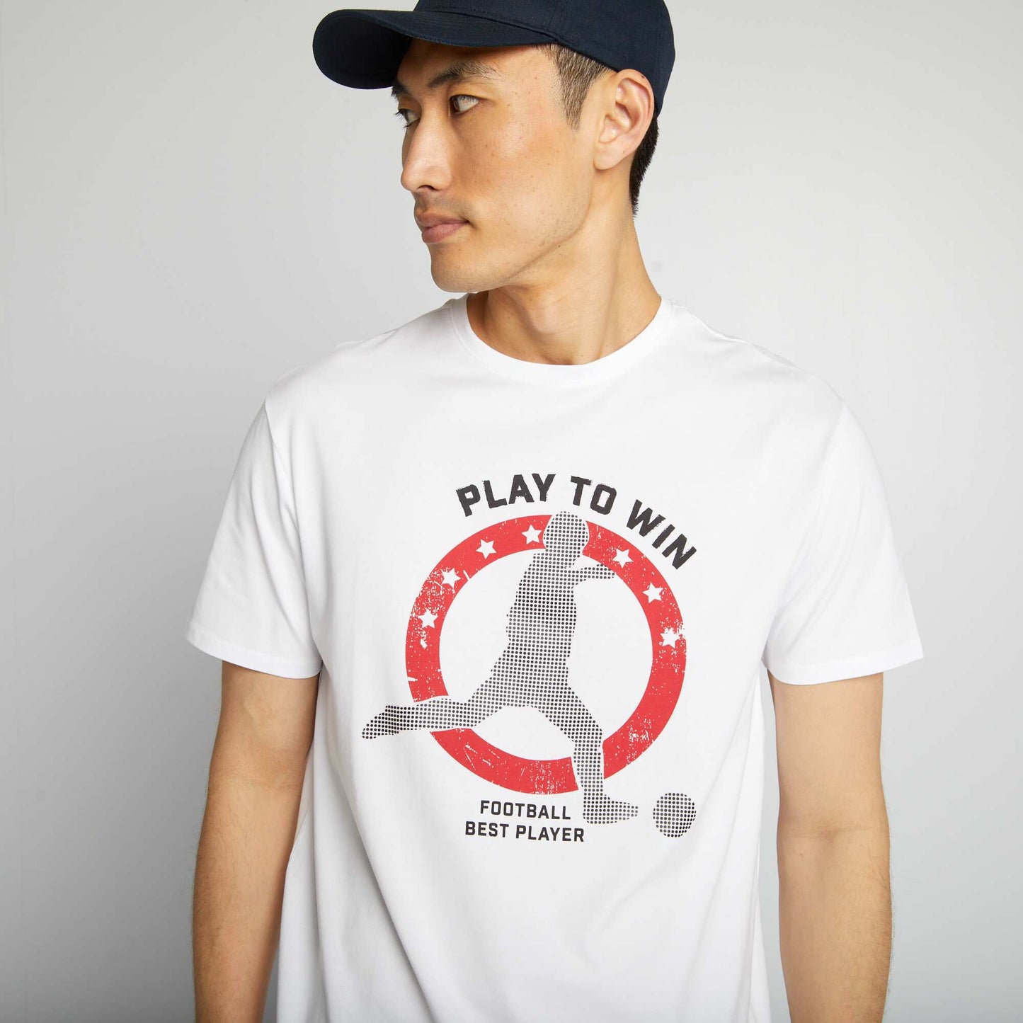 T-shirt en jersey avec imprim Blanc