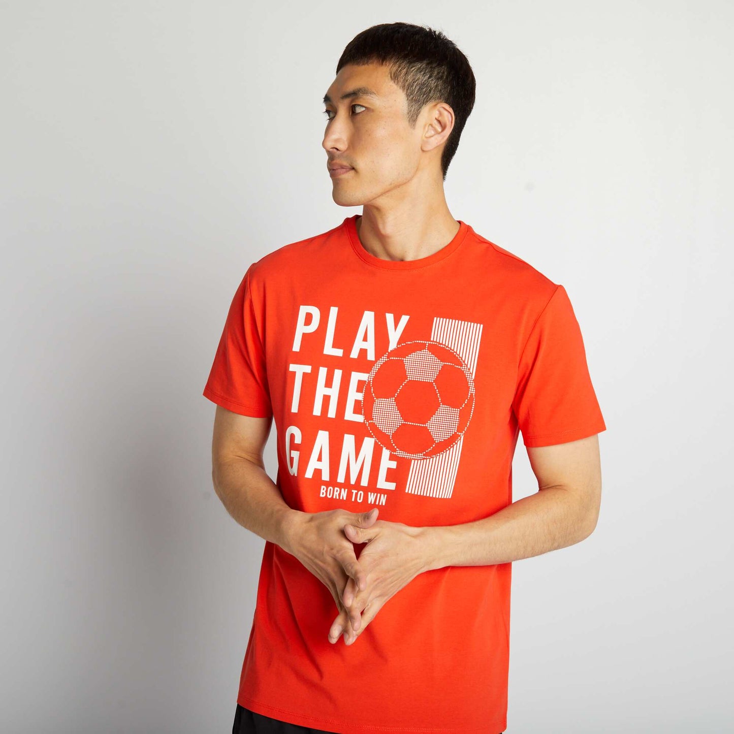 T-shirt en jersey avec imprim Orange