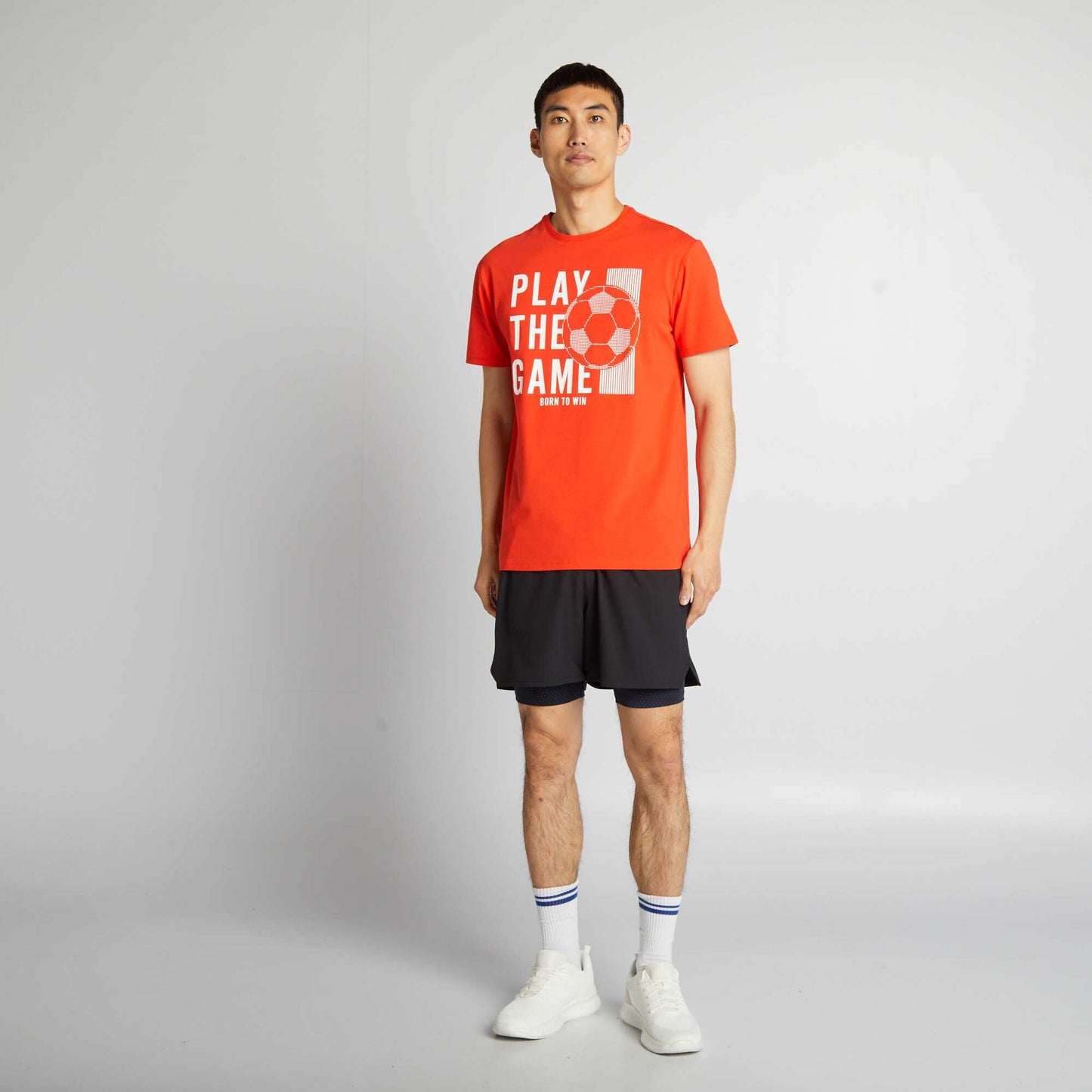 T-shirt en jersey avec imprim Orange