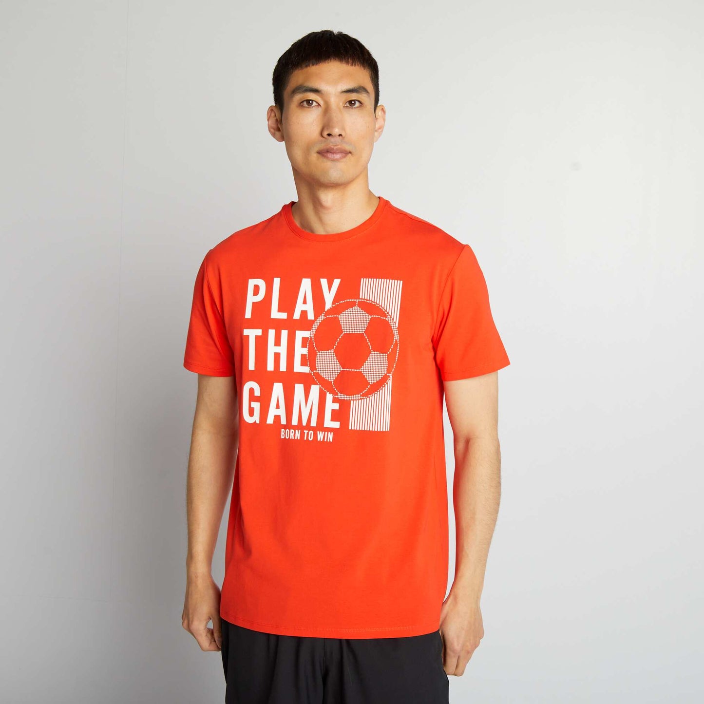 T-shirt en jersey avec imprim Orange