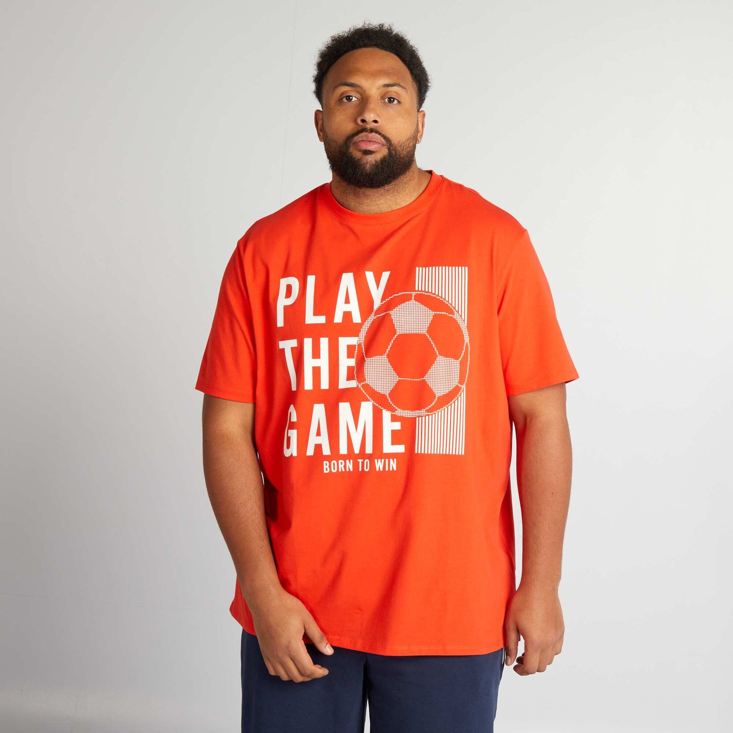 T-shirt col rond et manches courtes Orange