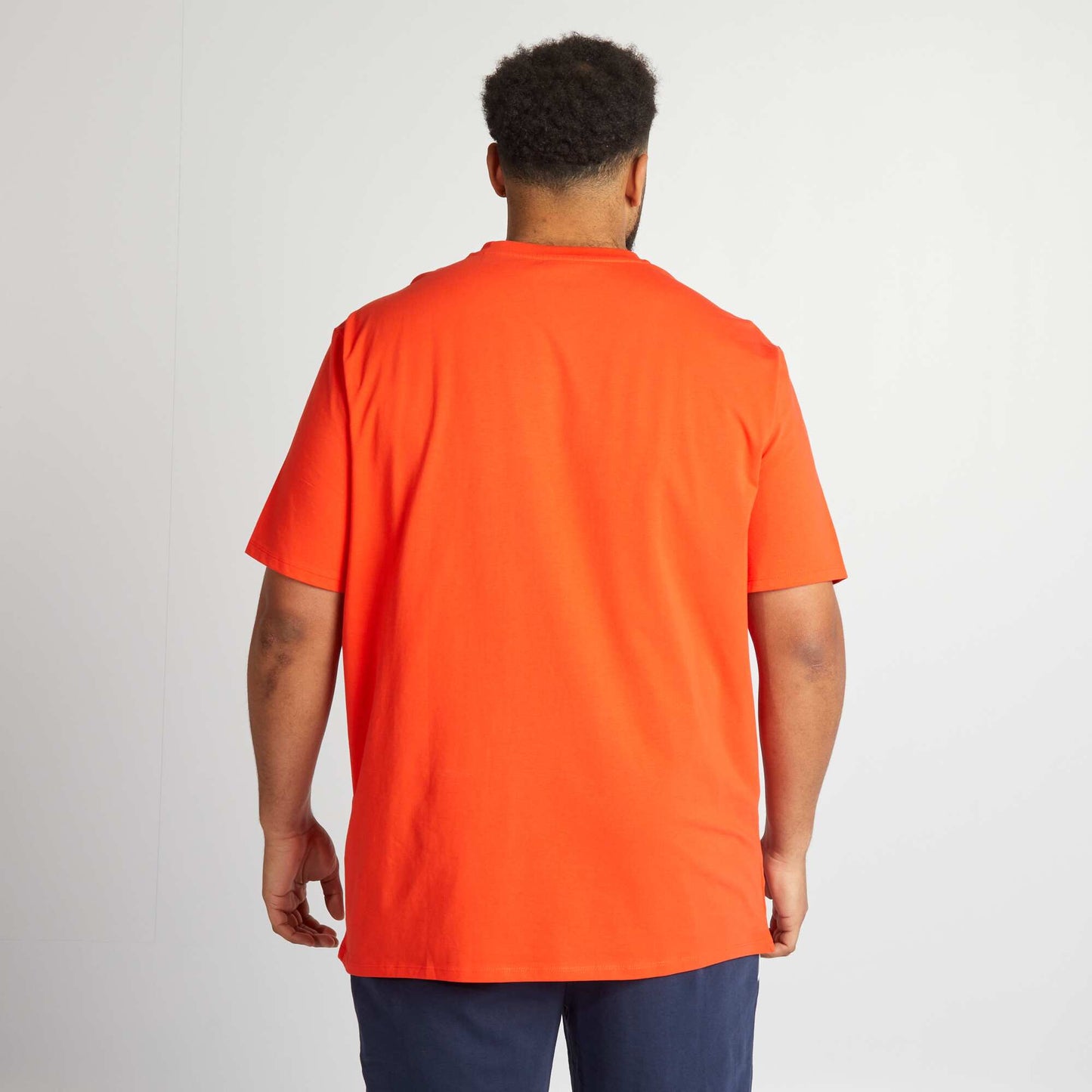 T-shirt col rond et manches courtes Orange