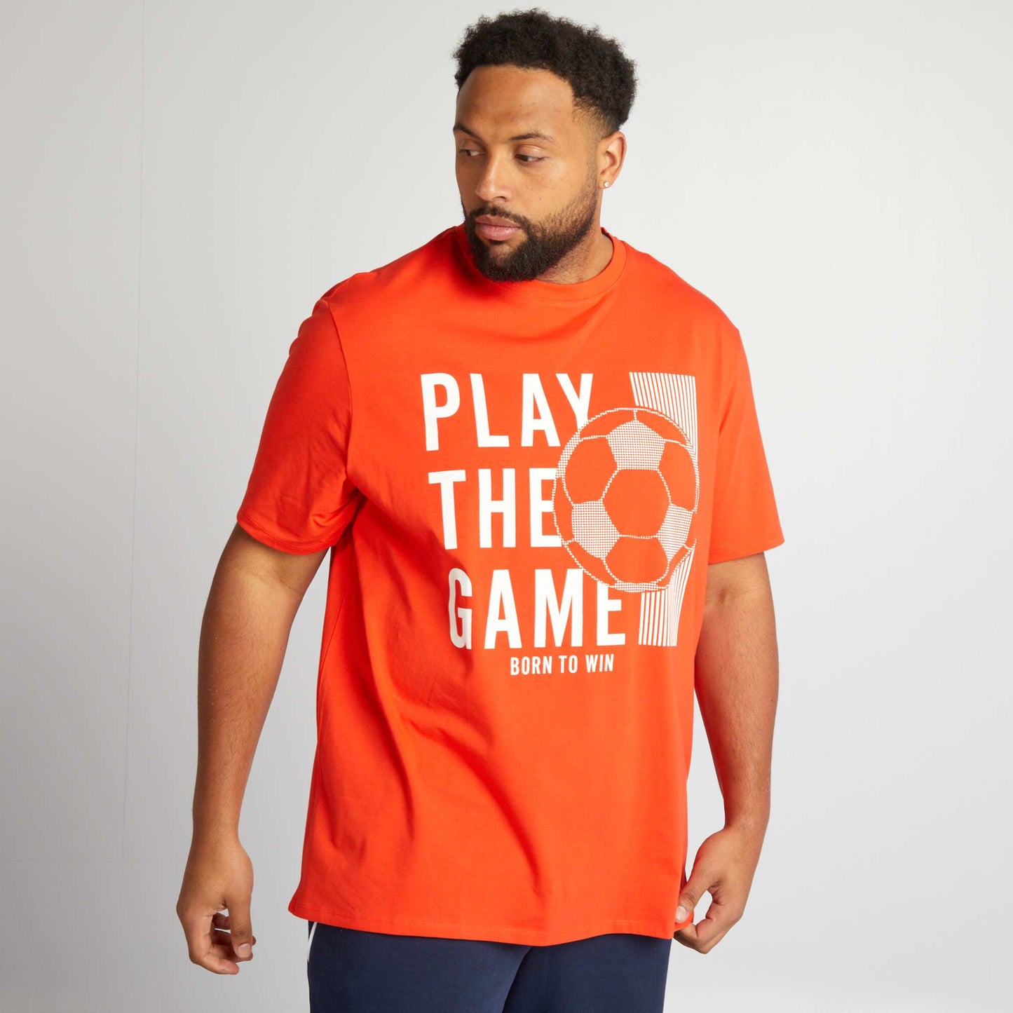 T-shirt col rond et manches courtes Orange