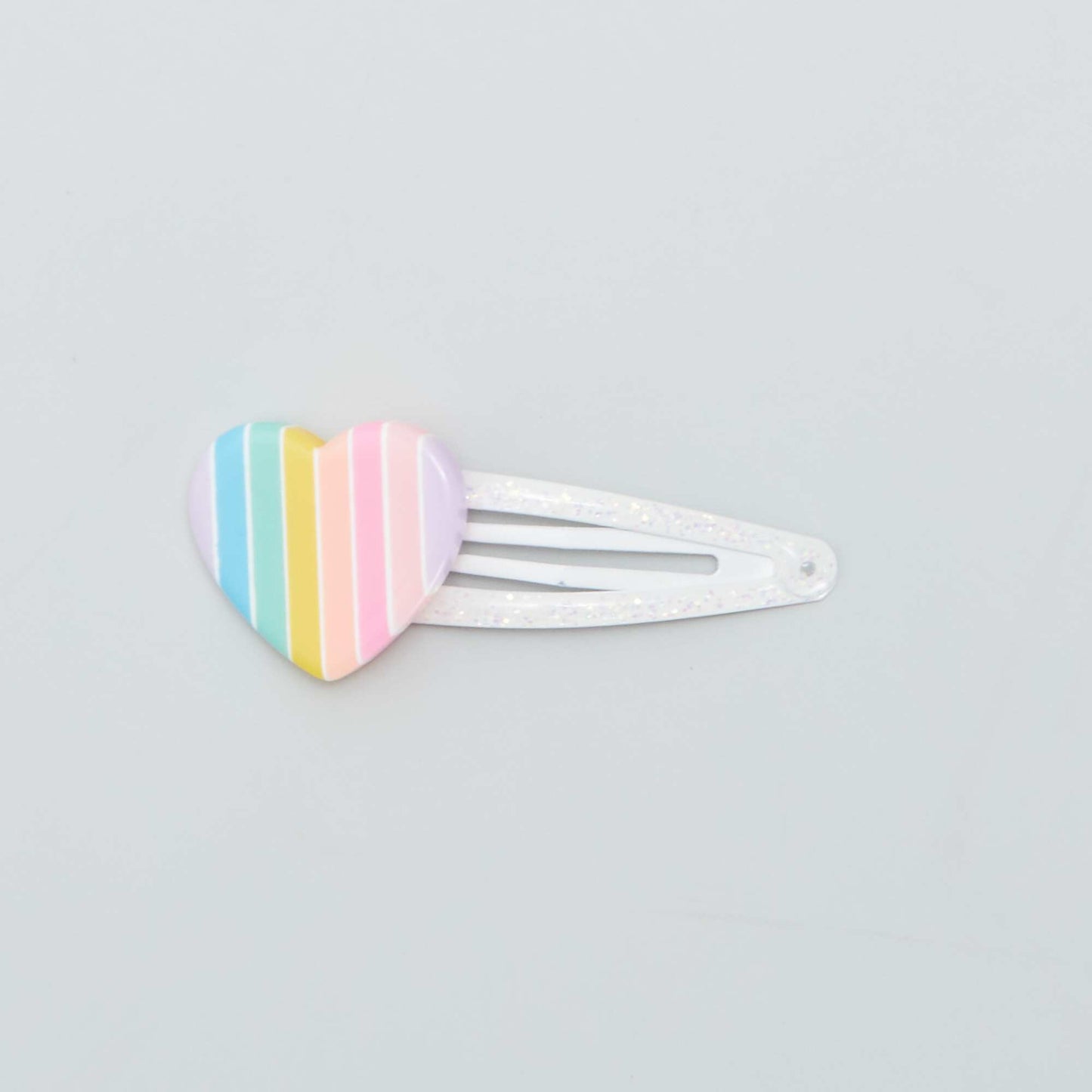 Lot 2 pinces cheveux coeur et toile Rose