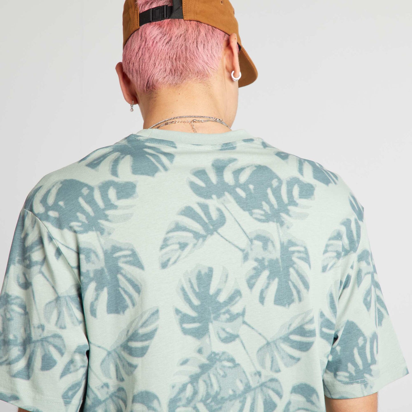 T-shirt col rond avec imprim Vert