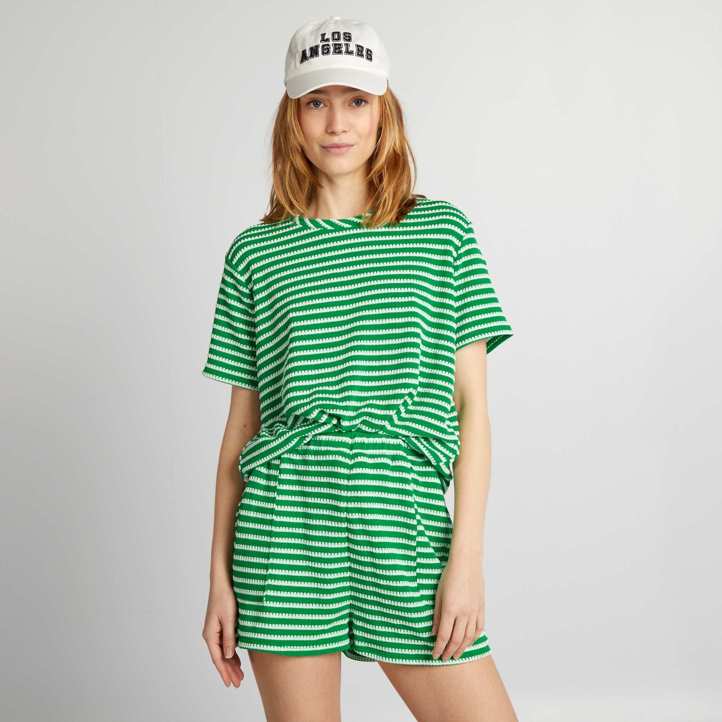 T-shirt ray en crochet Vert