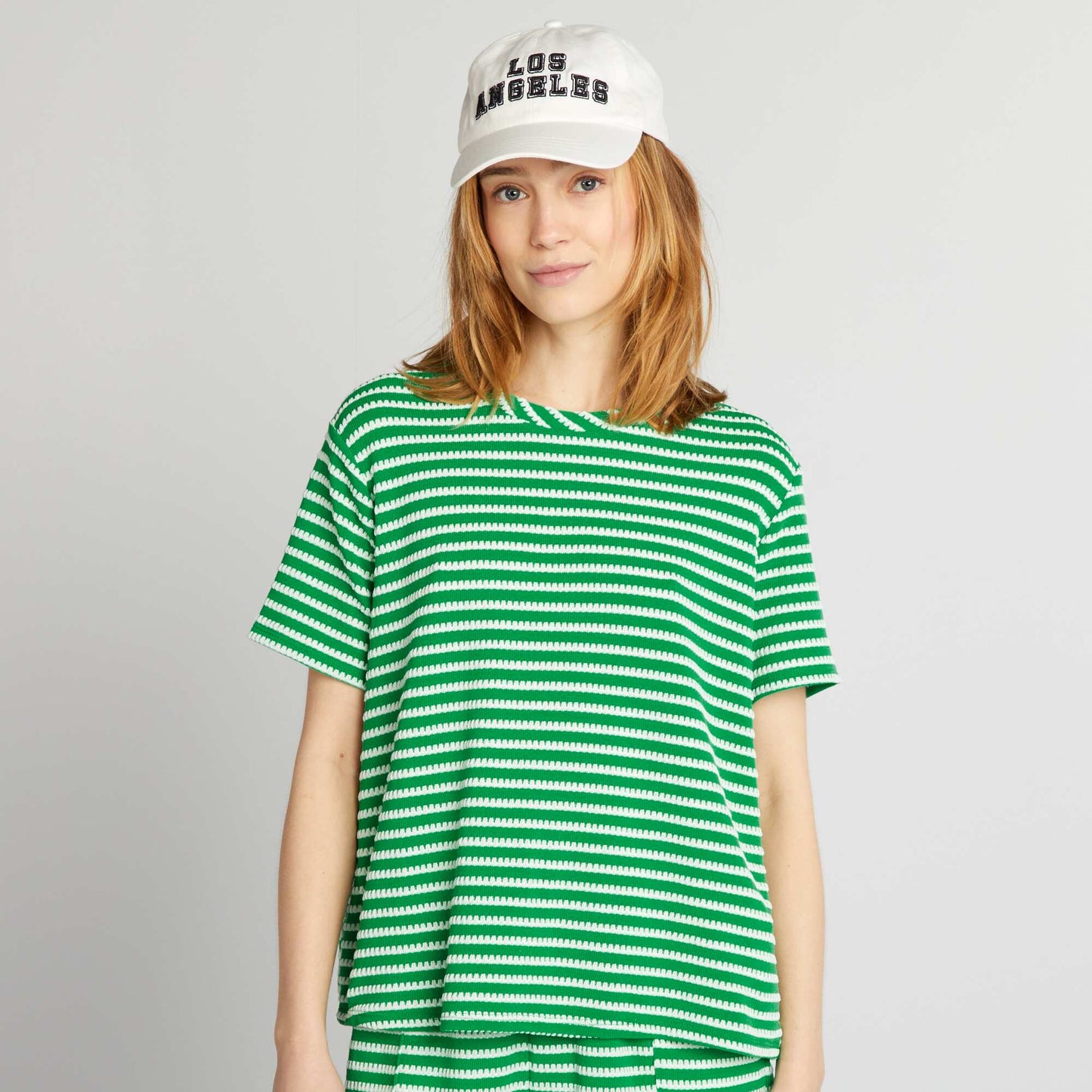 T-shirt ray en crochet Vert
