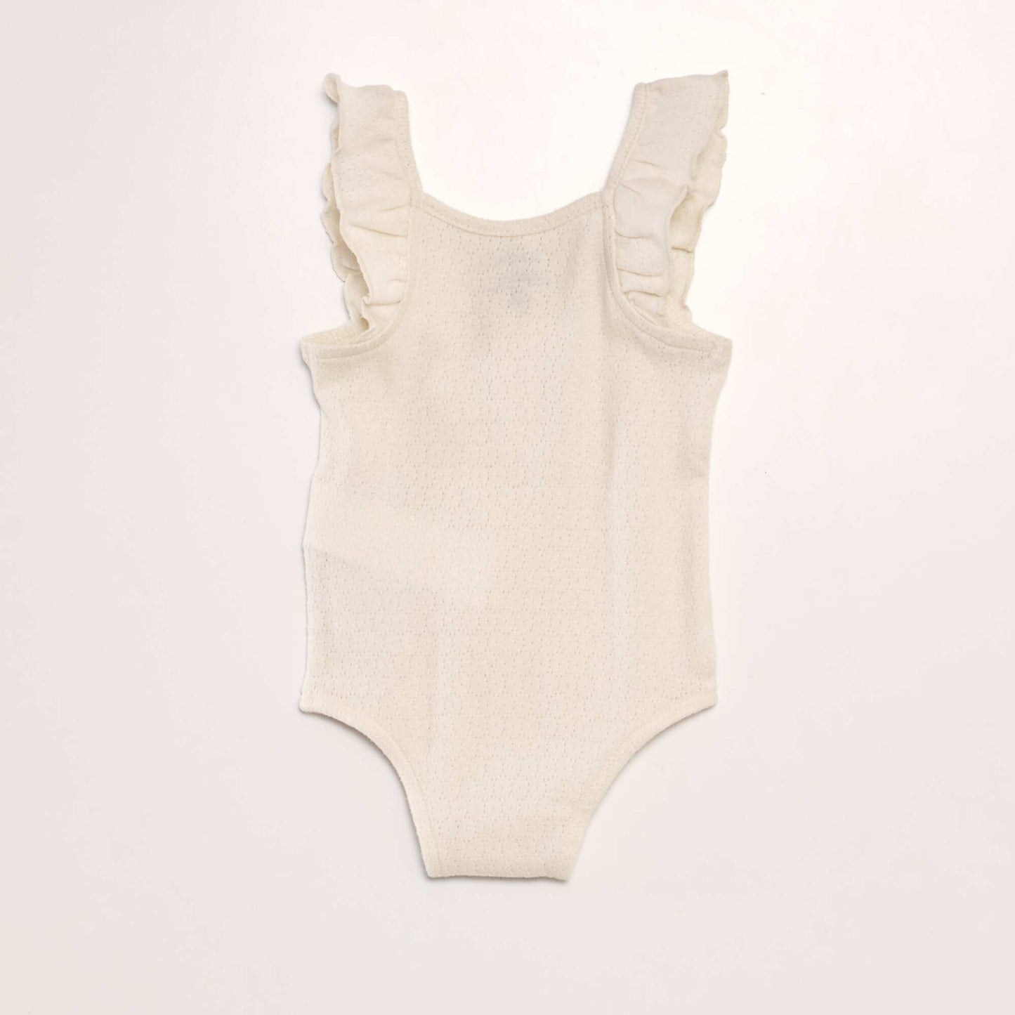 Body bretelles en maille pointelle Beige
