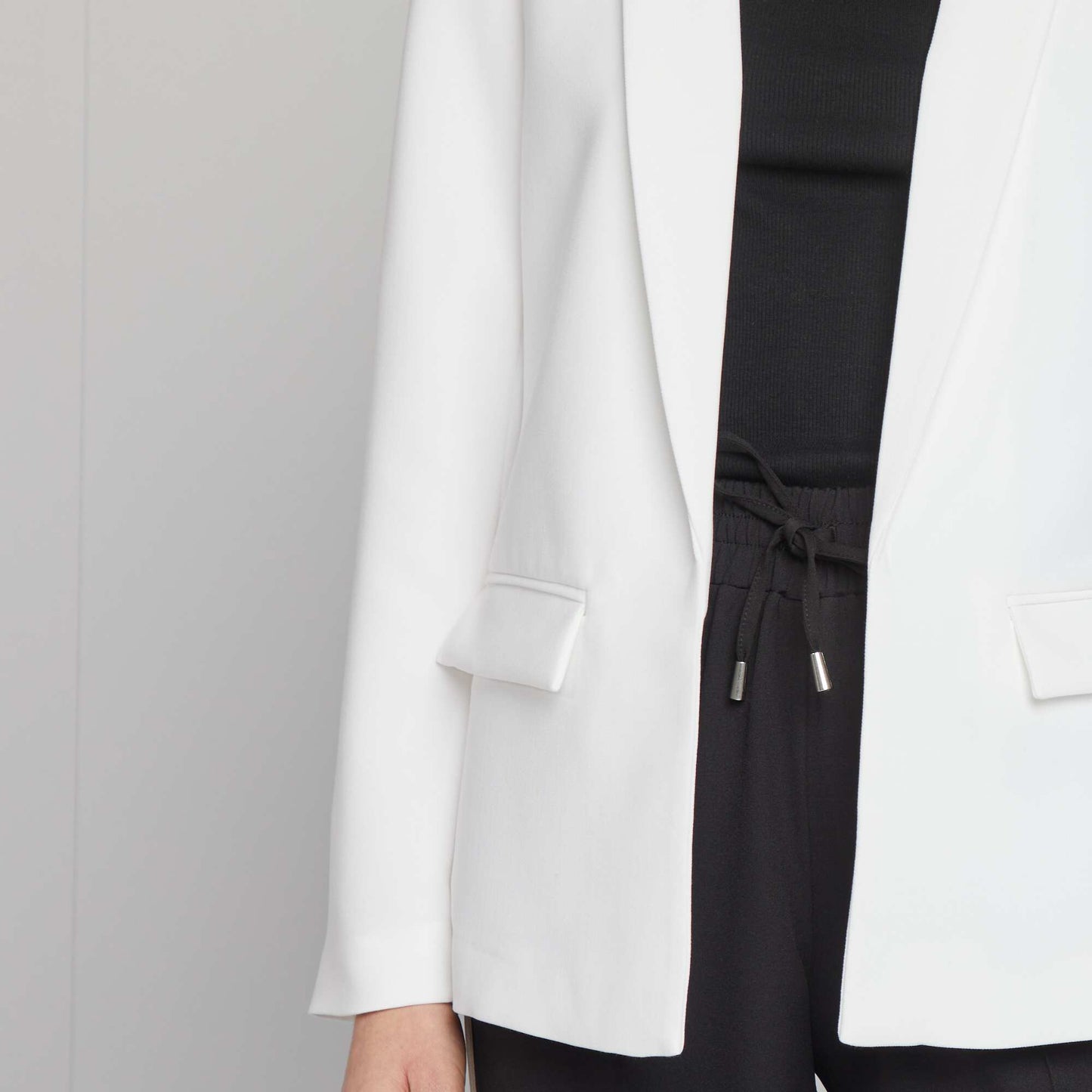 Veste blazer mi-longue BLANC