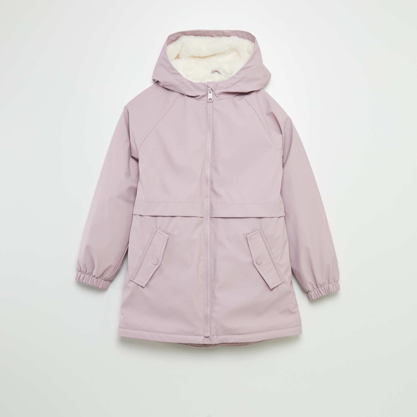 Parka mi-longue capuche Lilas