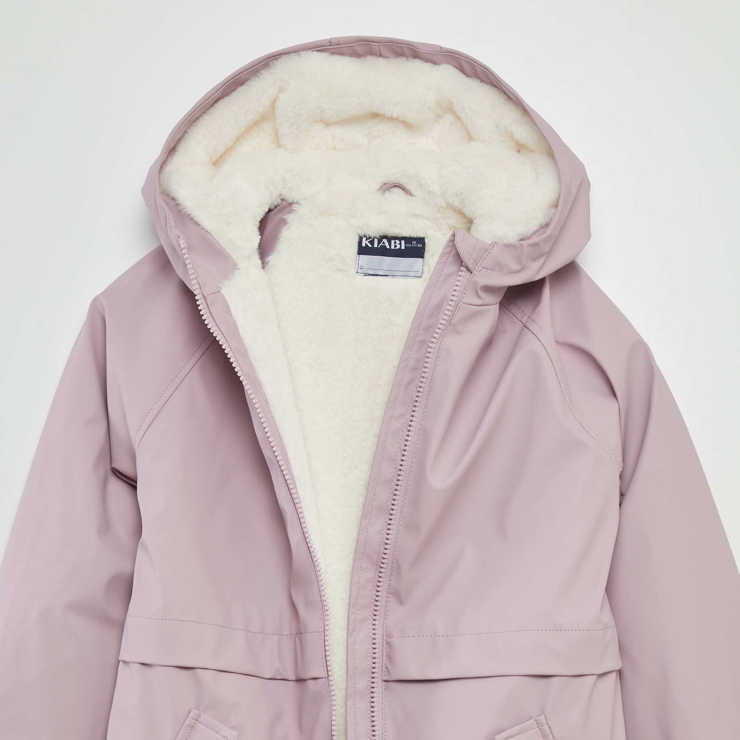 Parka mi-longue capuche Lilas