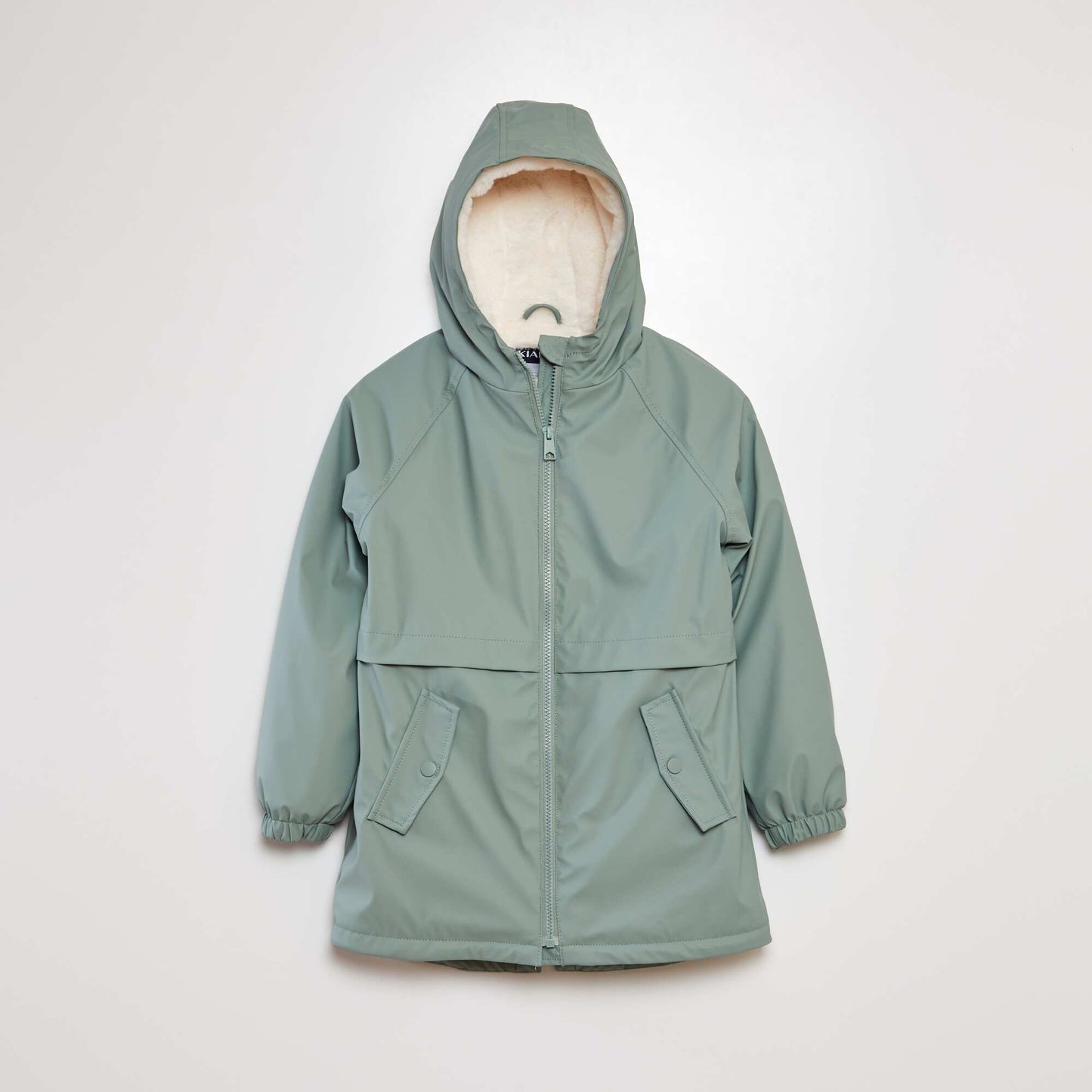 Parka mi-longue capuche Vert