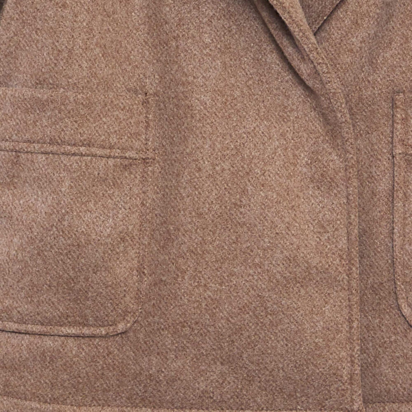 Manteau capuche fa on lainage Marron