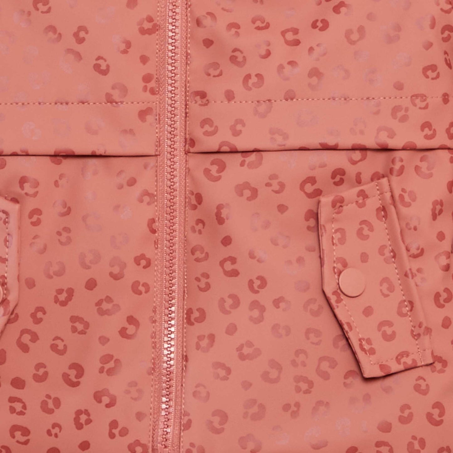 Parka capuche avec fausses fourrure Rose