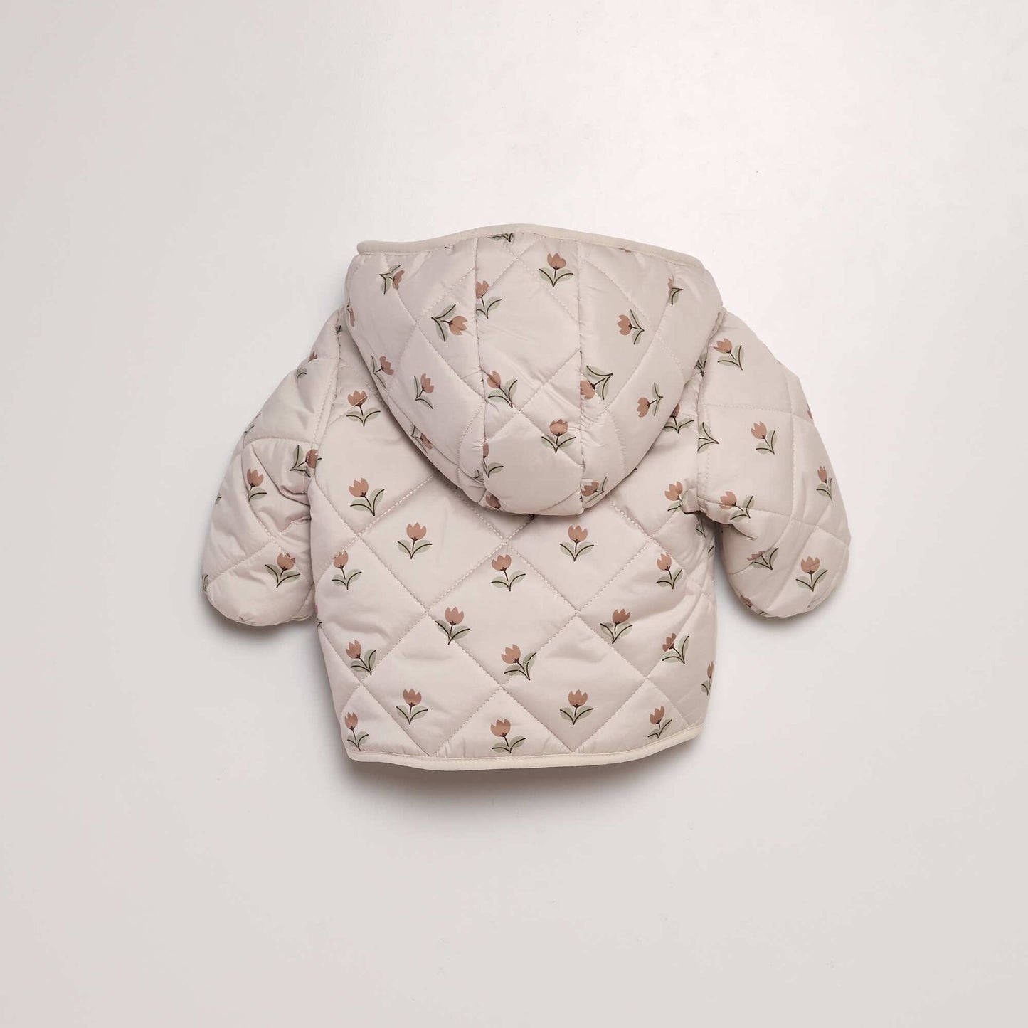 Doudoune quilt e doubl e polaire Beige