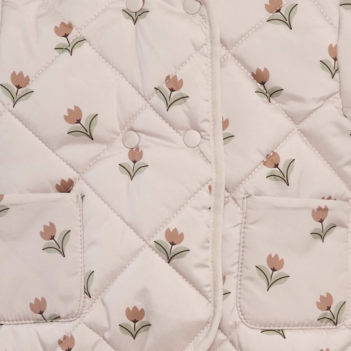 Doudoune quilt e doubl e polaire Beige
