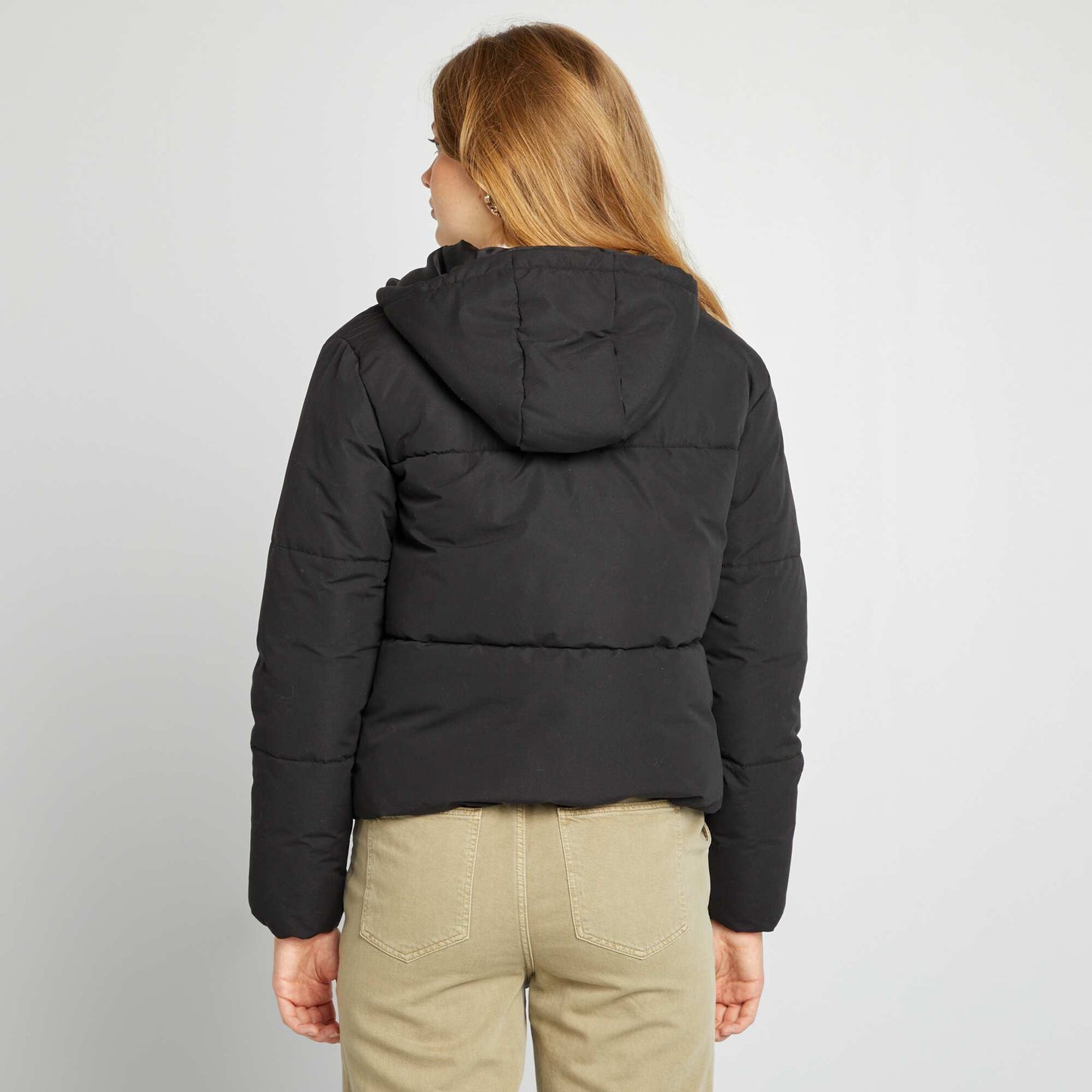 Doudoune zipp e capuche Noir