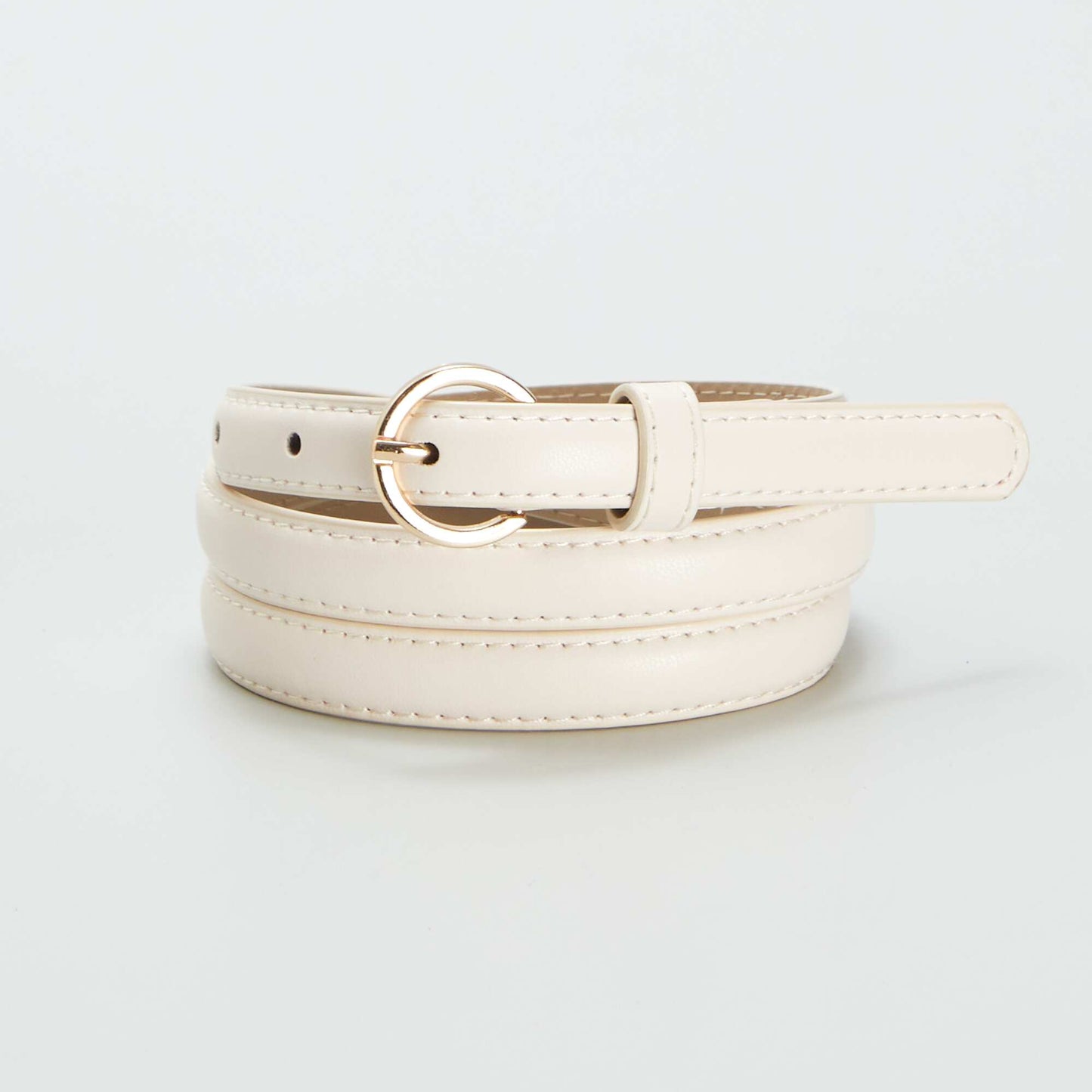 Lot de 3 fines ceintures unies Marron