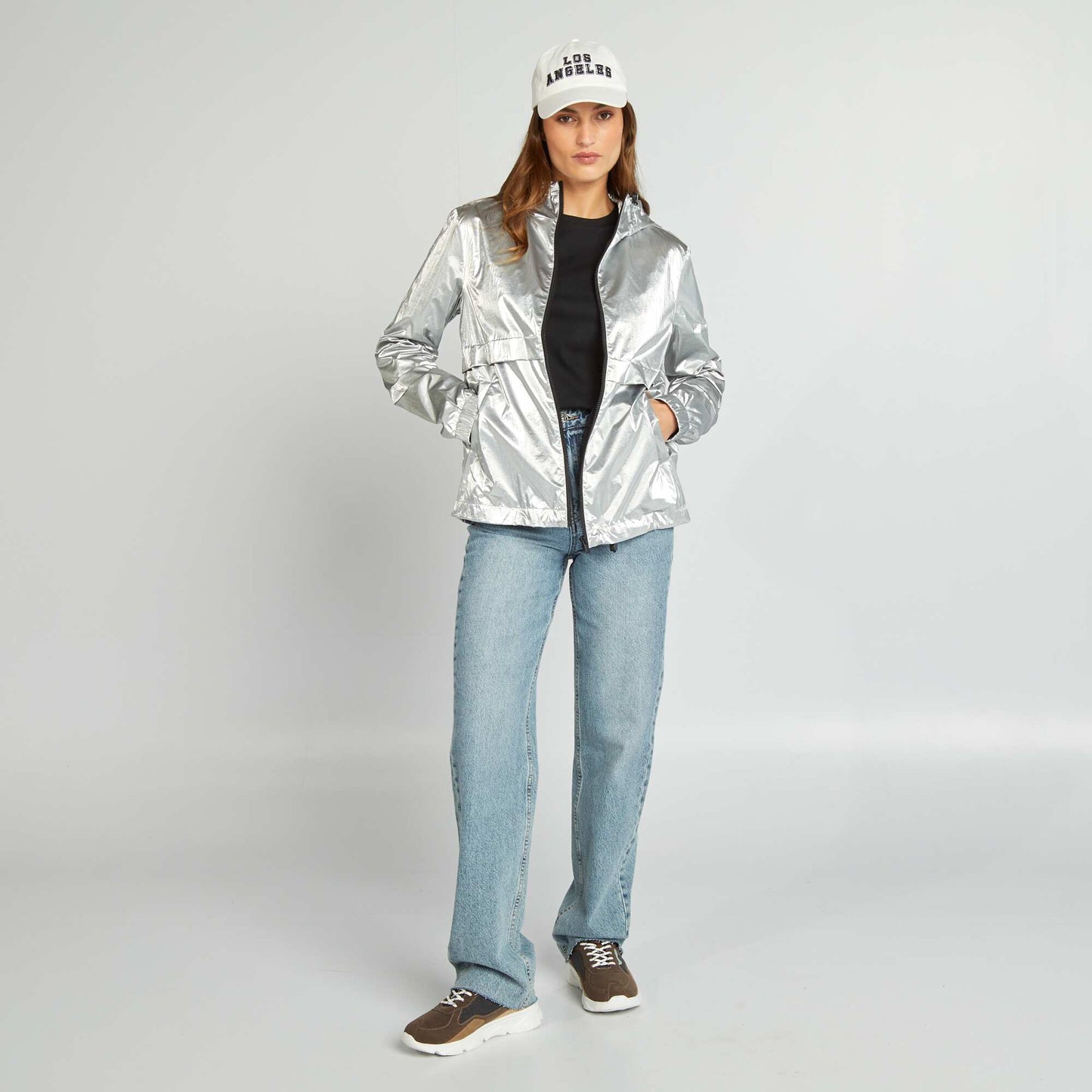 Coupe-vent capuche m tallis Gris