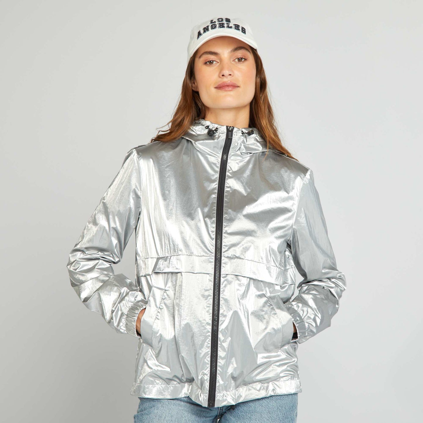 Coupe-vent capuche m tallis Gris