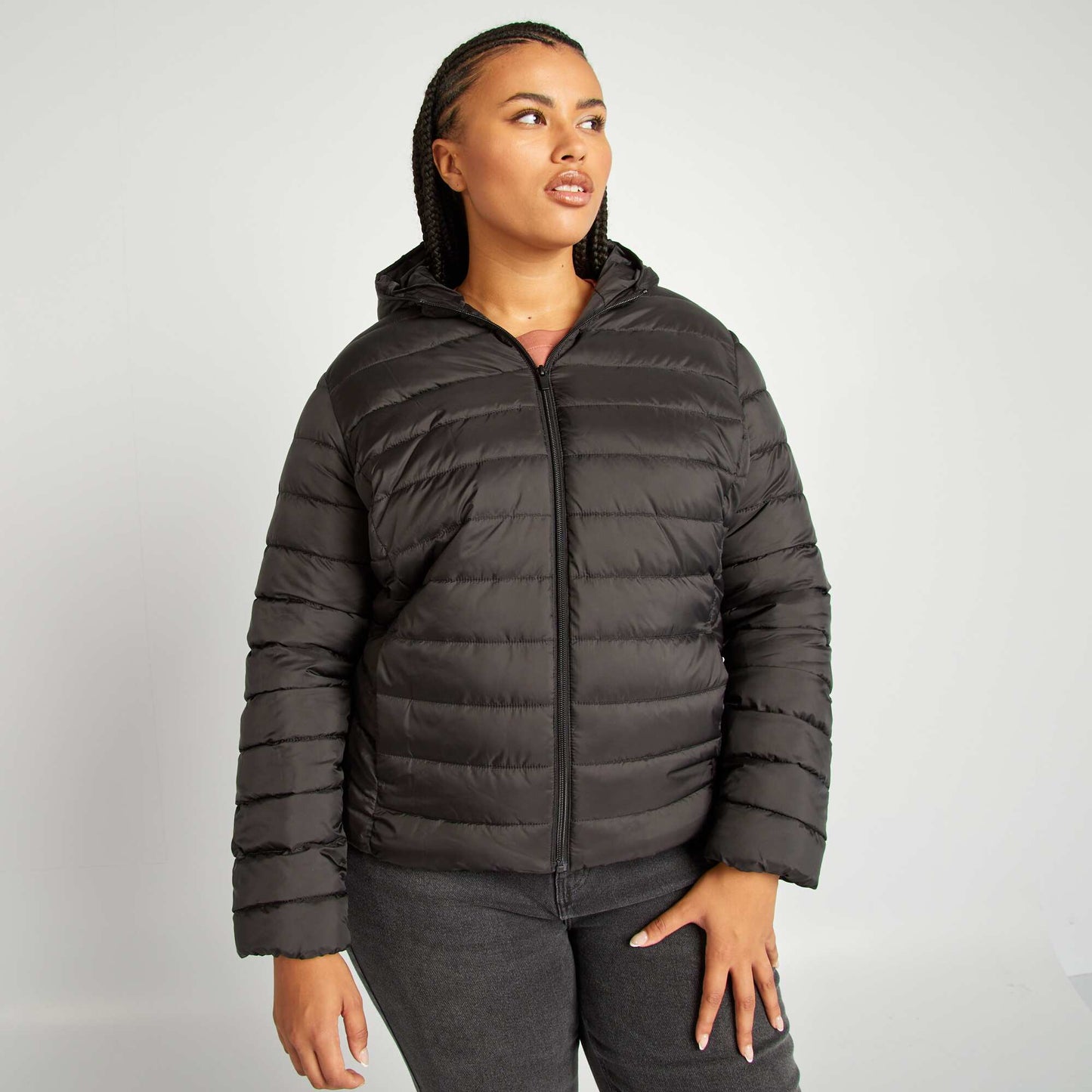 Doudoune light capuche noir