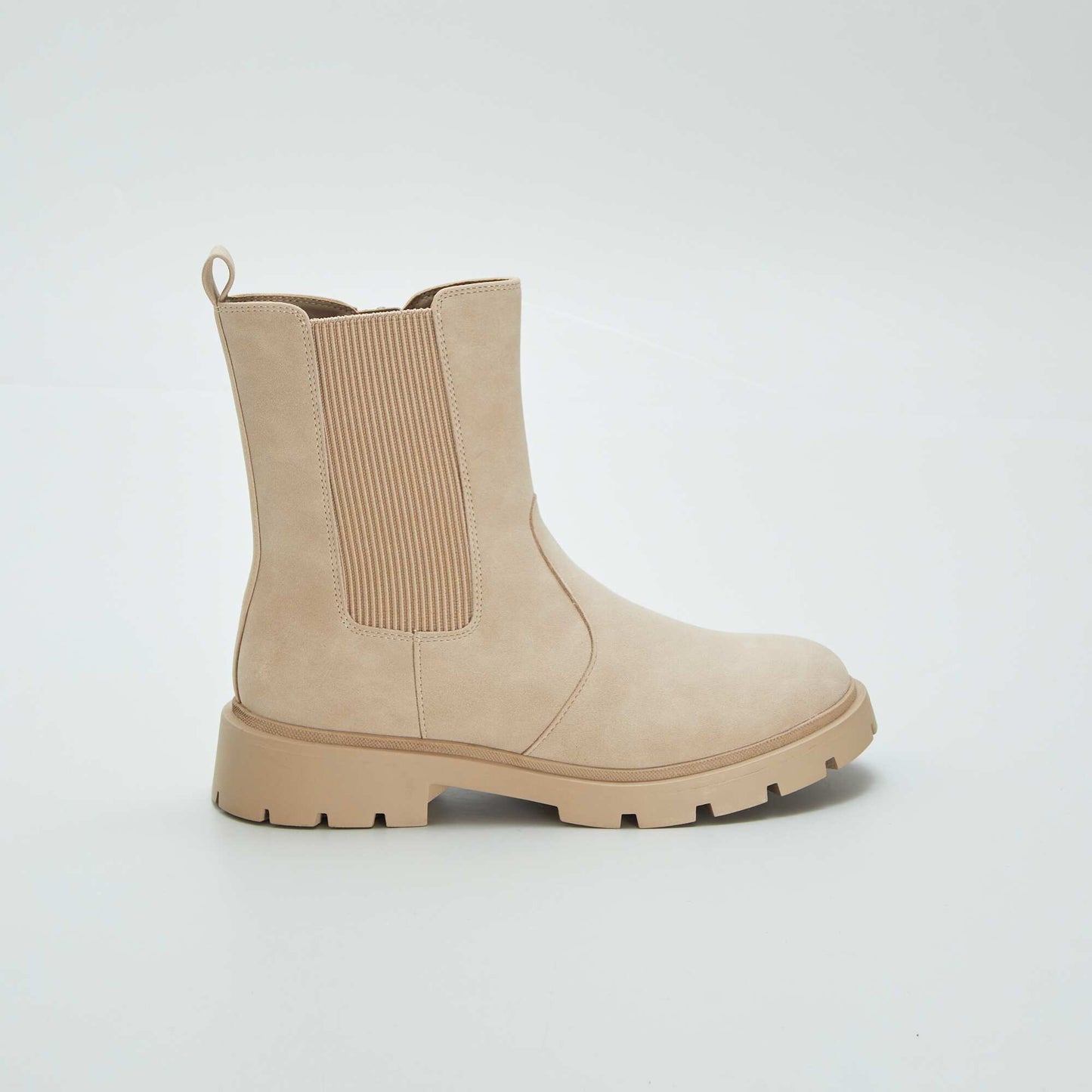 Bottines semelle paisse beige