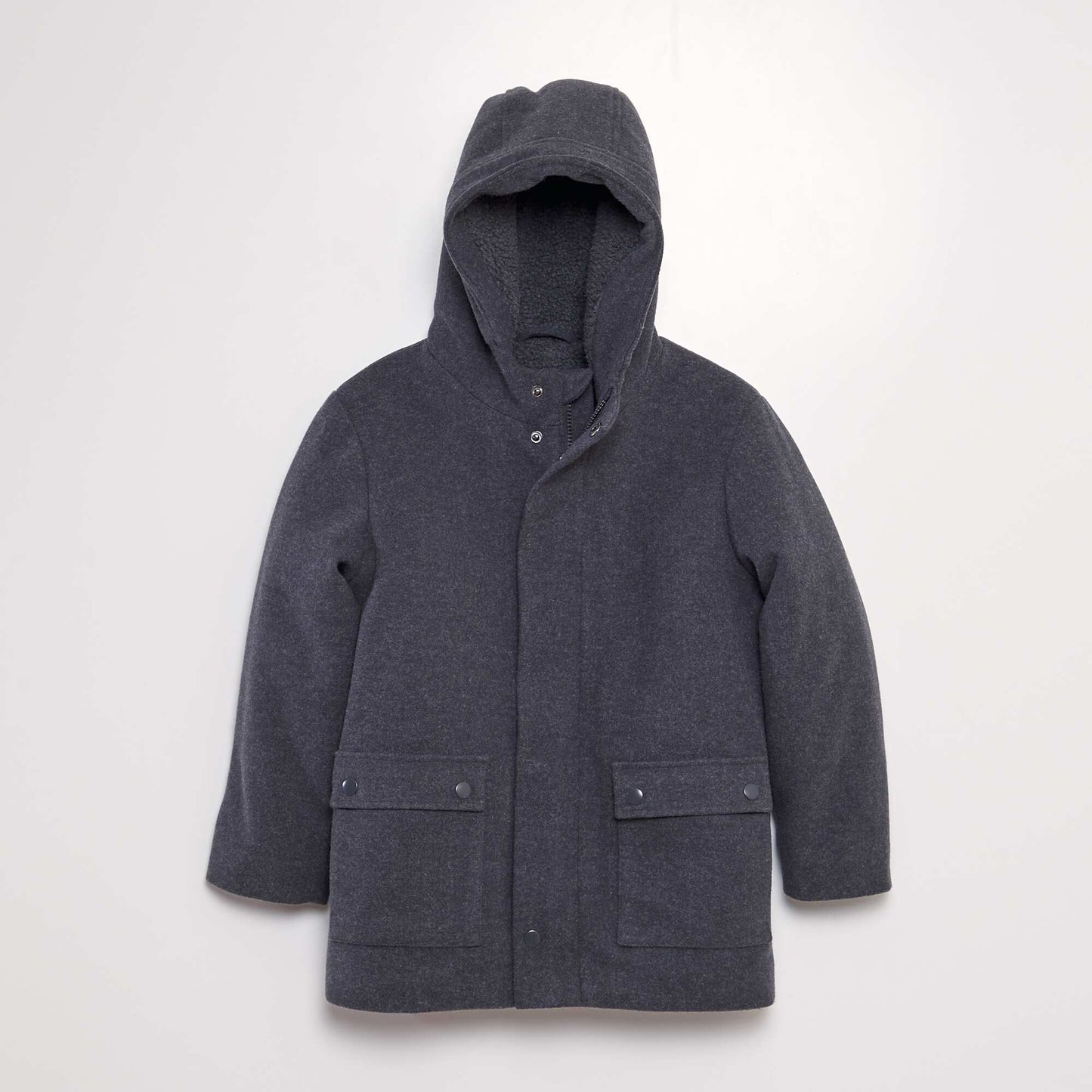 Manteau fa on lainage Gris fonc