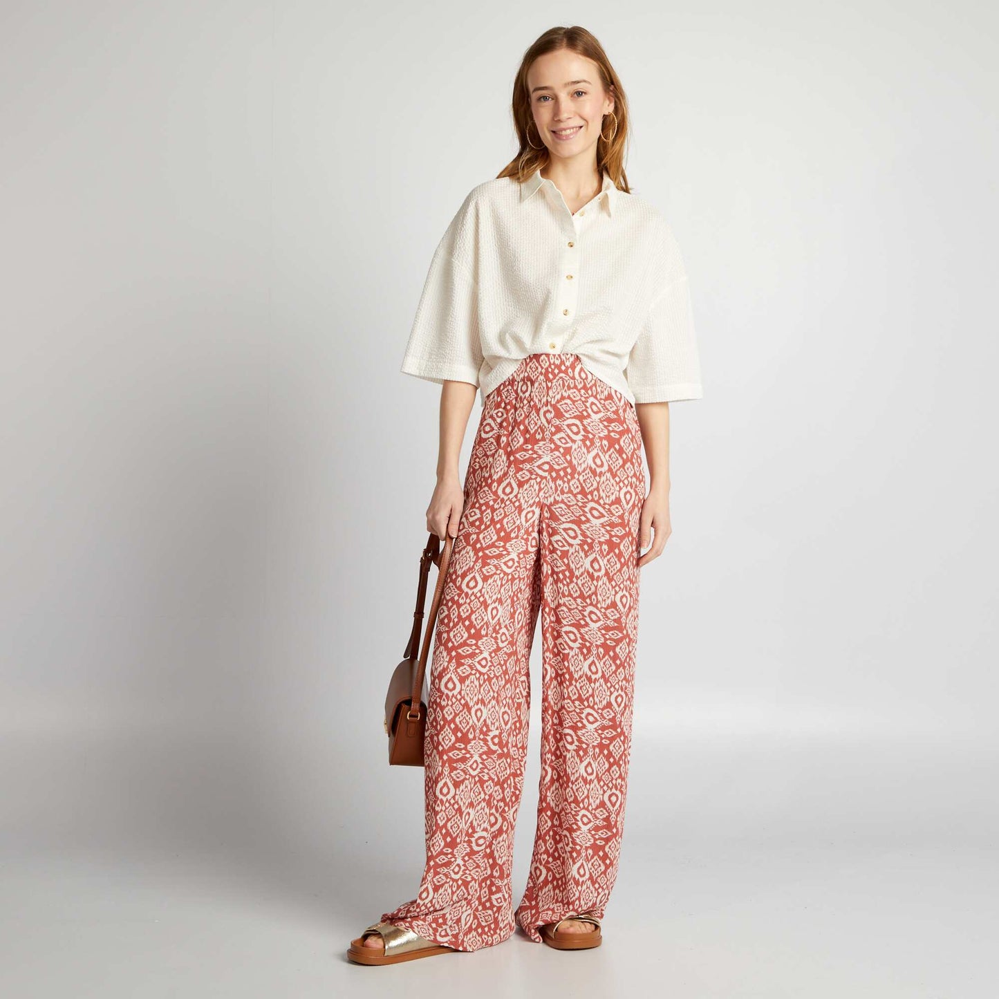 Chemise courte emmanchures descendues blanc