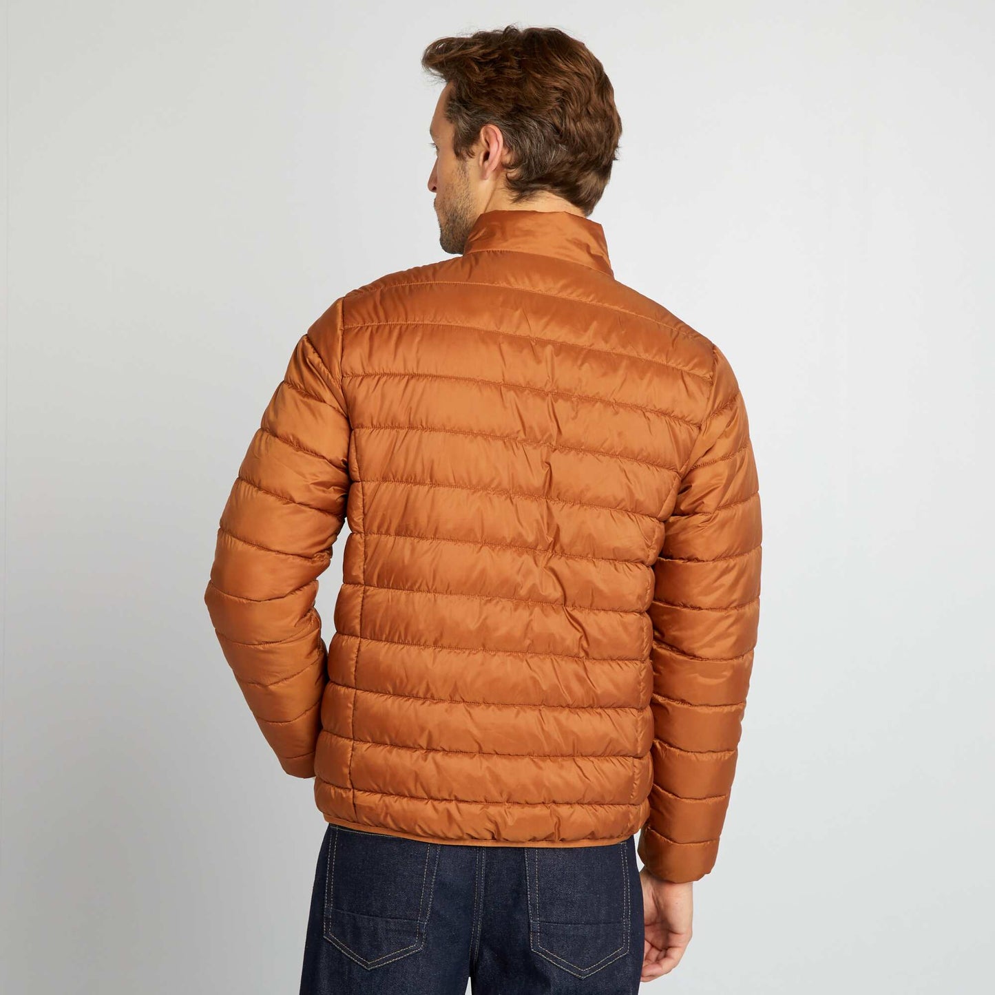 Doudoune l g re matelass e Orange/camel