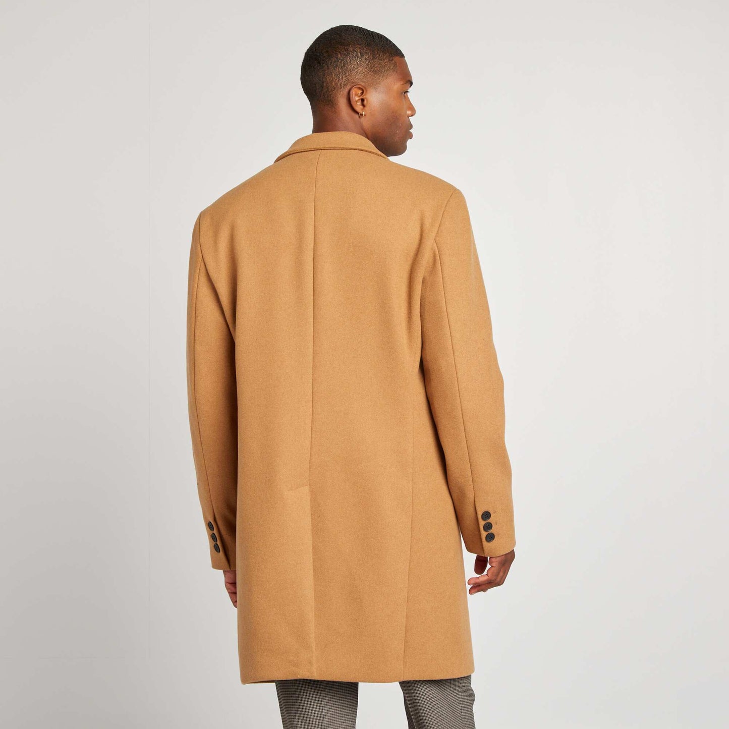 Manteau long en laine m lang Camel