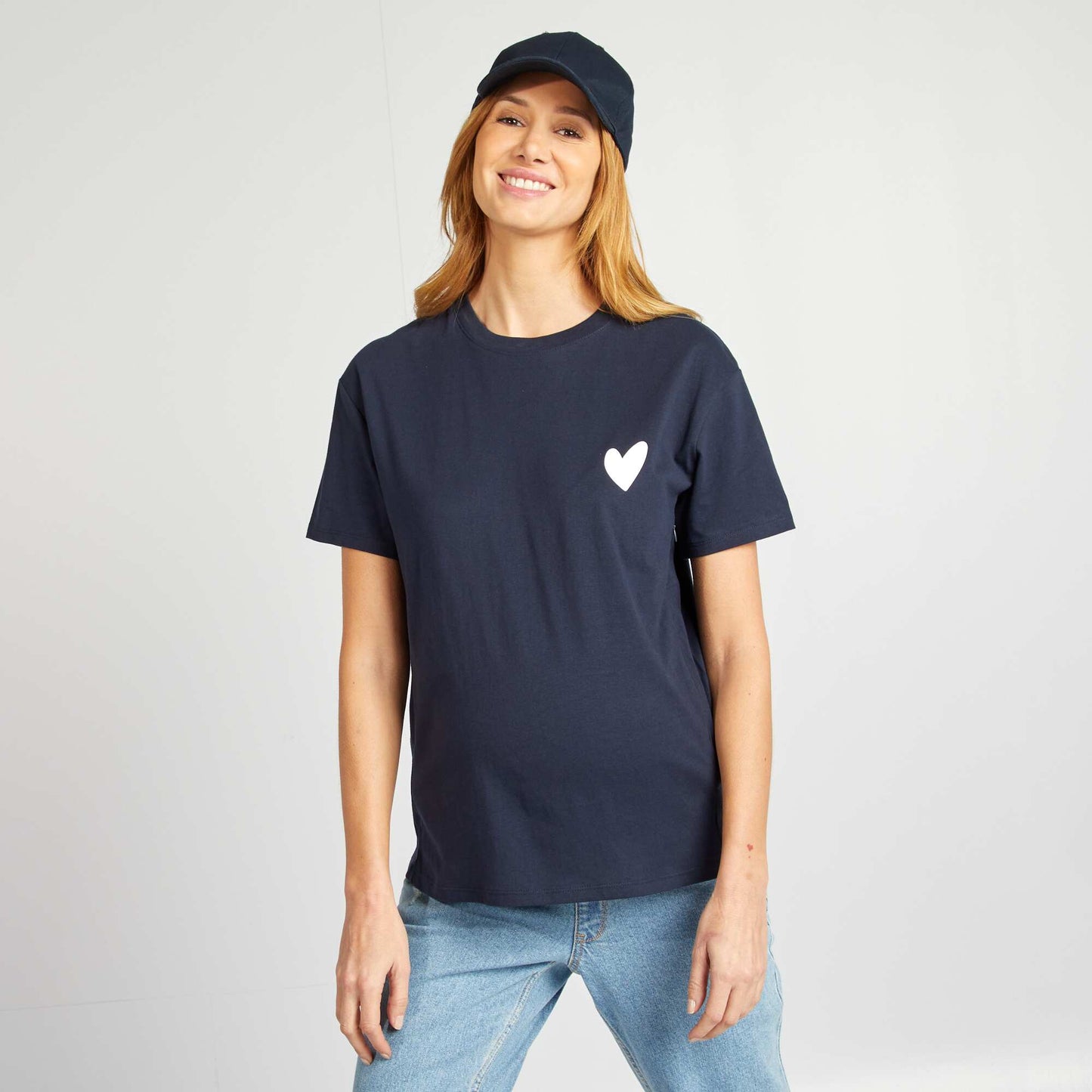 T-shirt d'allaitement avec imprimé BLEU MARINE
