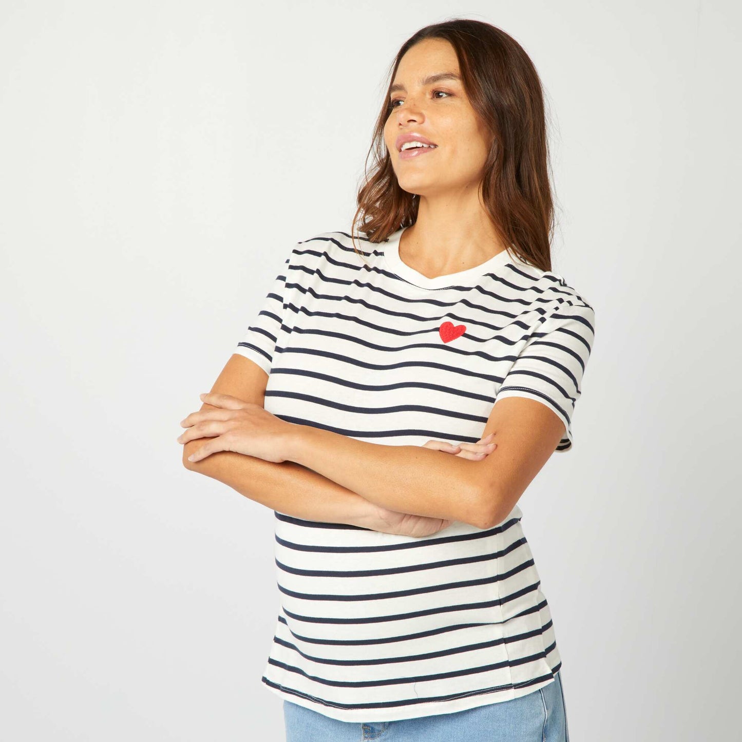 T-shirt d'allaitement avec imprim Blanc/noir