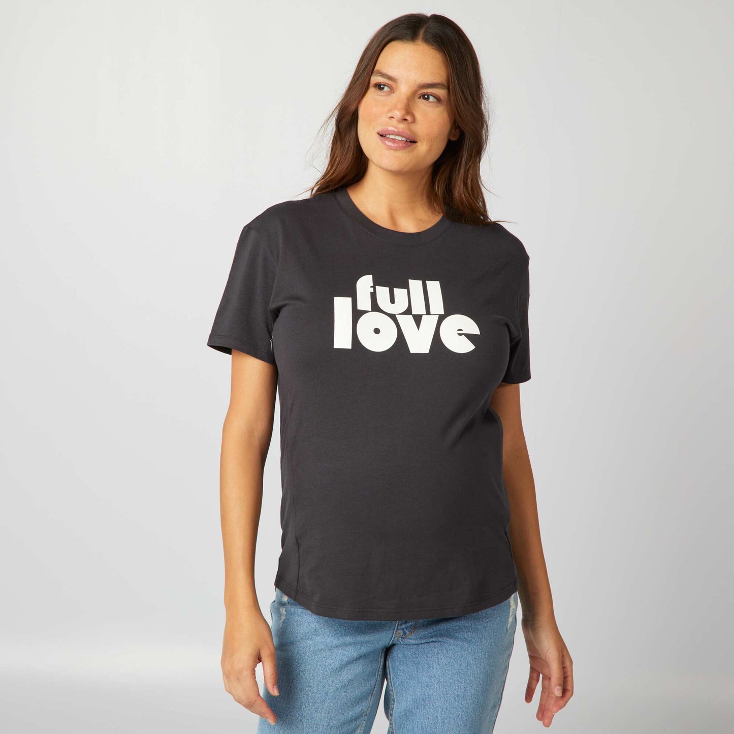 T-shirt d'allaitement avec imprim Gris fonc