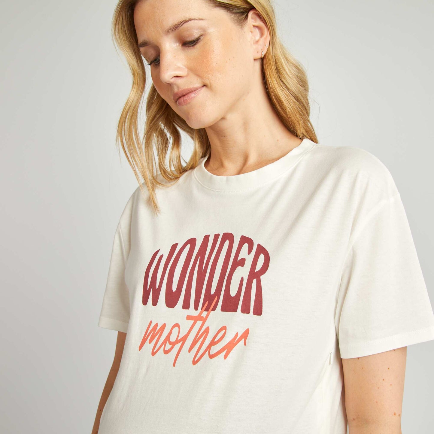 T-shirt d'allaitement avec imprim Blanc