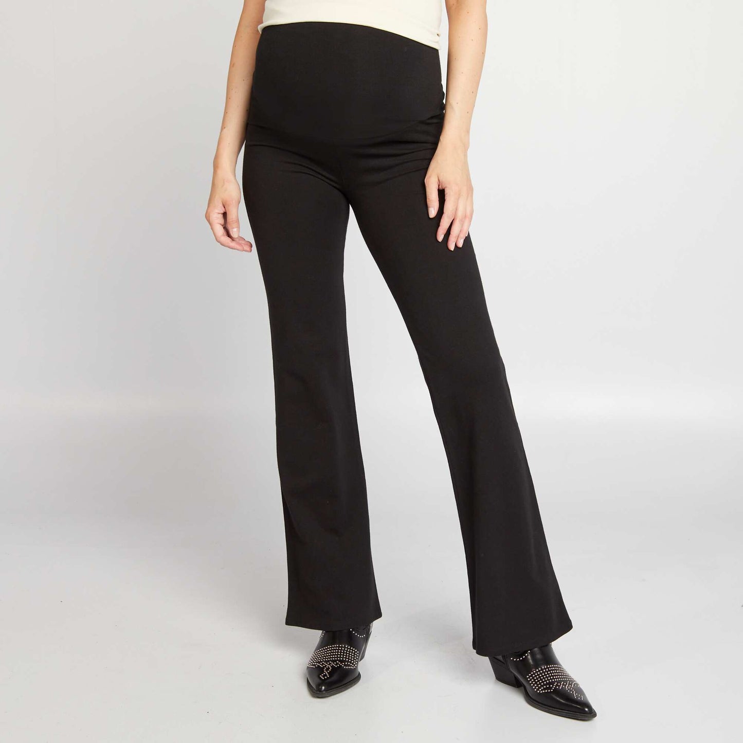 Legging bootcut de maternit noir