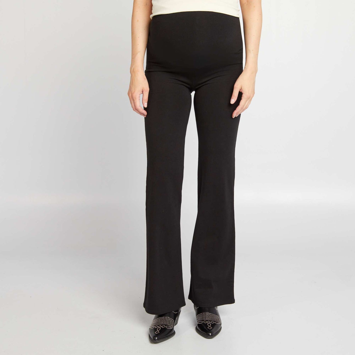 Legging bootcut de maternit noir