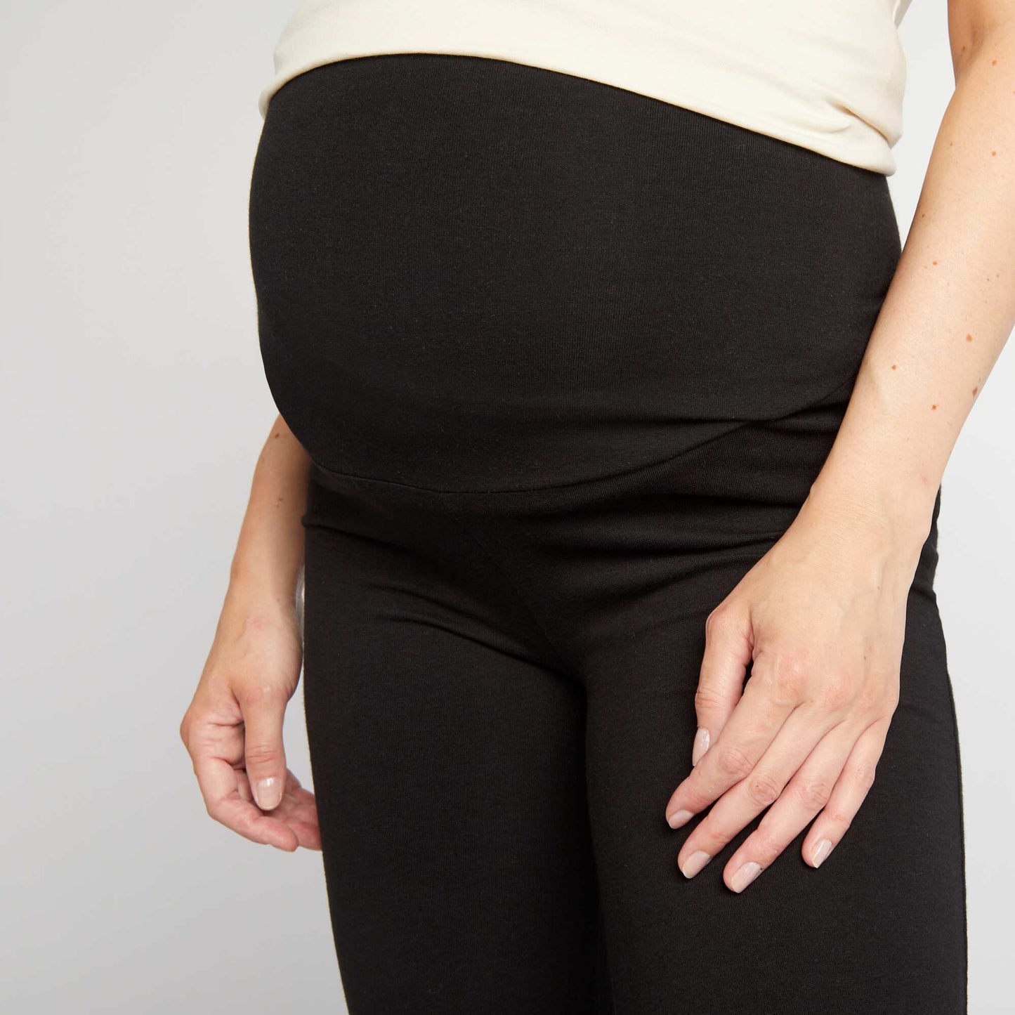 Legging bootcut de maternit noir